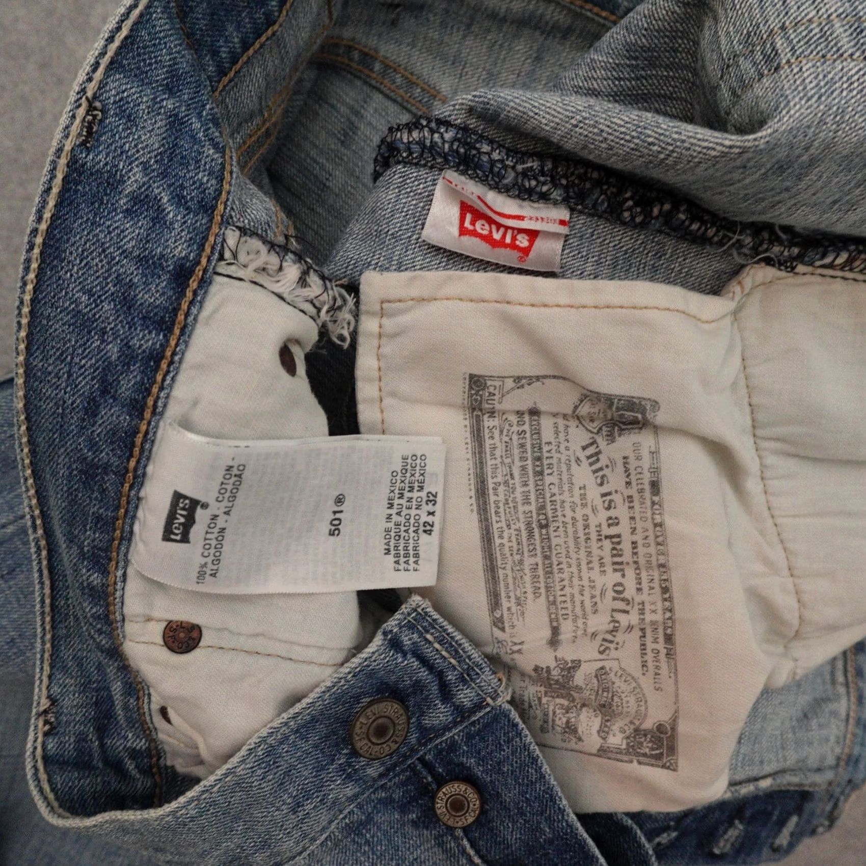 Levi's VINTAGE Levi's 501 Jeans Mens 42 (42x33) Button Fly Blue Size US 42 / EU 58 - 4 Thumbnail