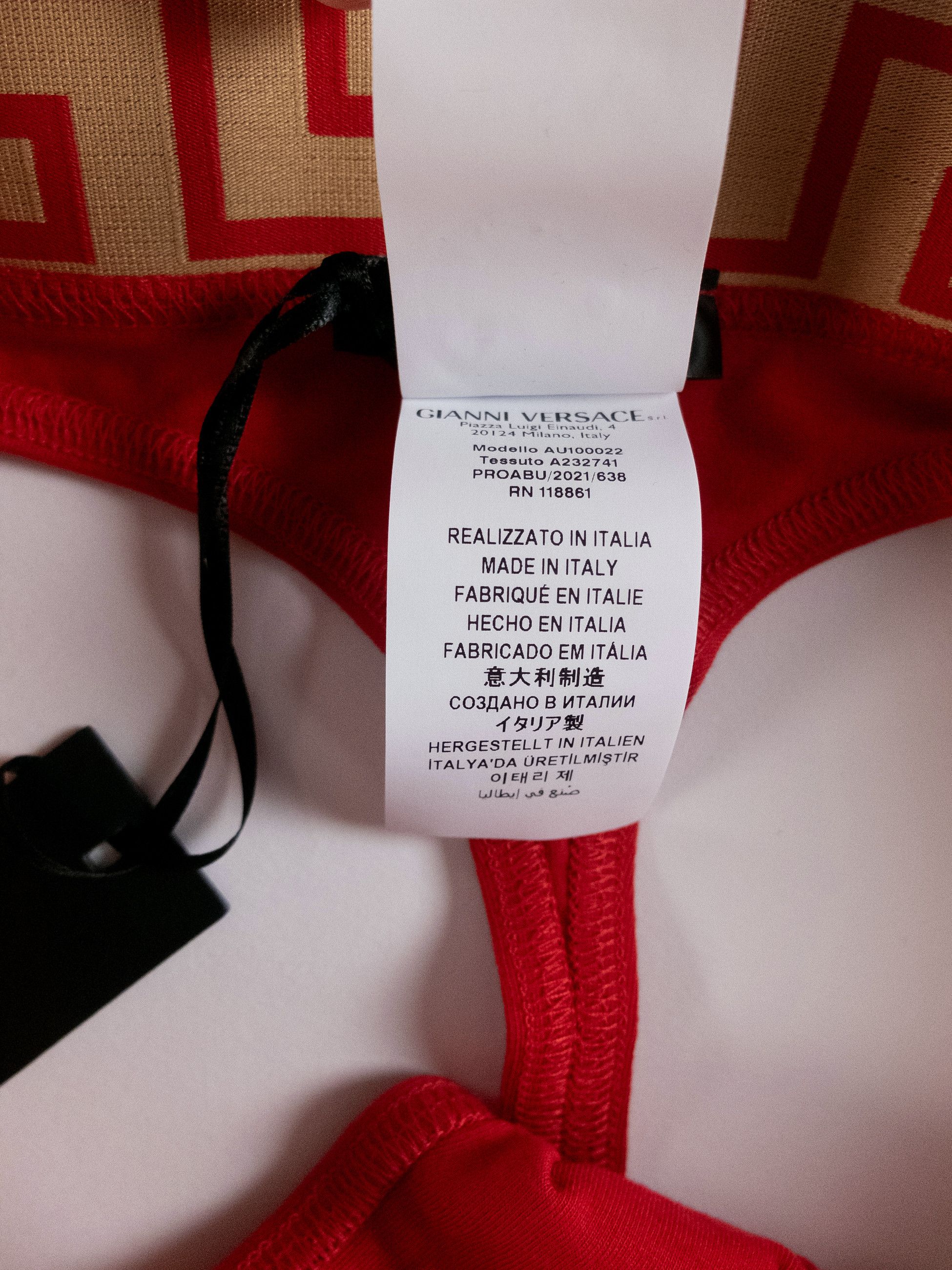 Versace 3 pairs VERSACE red thong w Greca Medusa waistband 6 / Large Size 36 - 6 Thumbnail