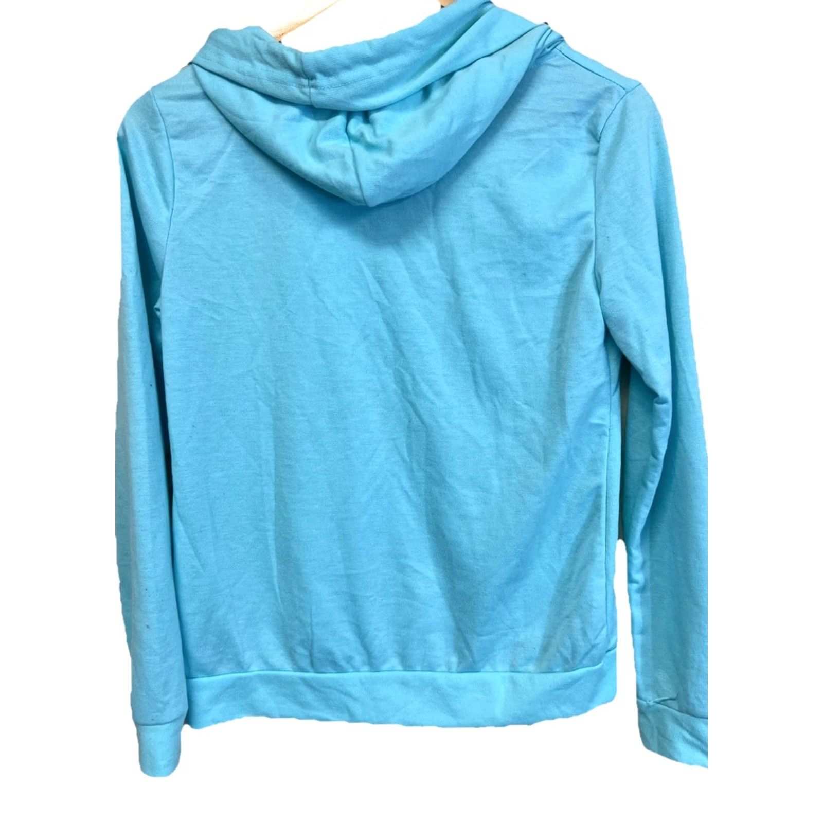 Victoria's Secret PINK Victoria’s Secret Hoodie Womens Pullover Lightweight Logo Aqua Blue, Size S, Cotton-Polyester Blend, Lounge Activewear Size S / US 4 / IT 40 - 6 Thumbnail