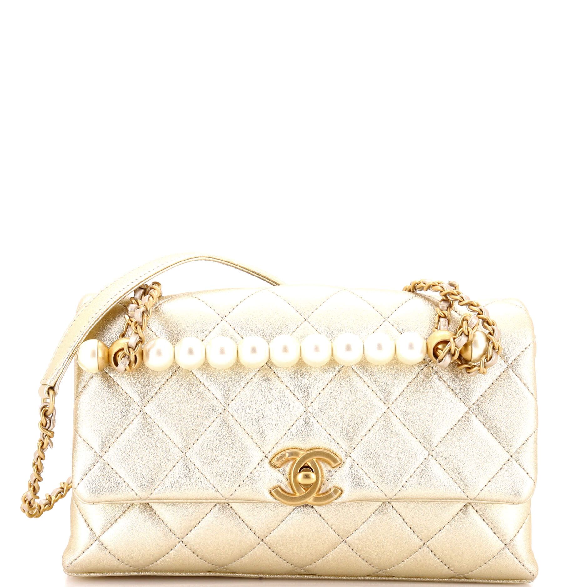 Chanel Chic Pearls Handle Flap Bag Size ONE SIZE - 1 Thumbnail