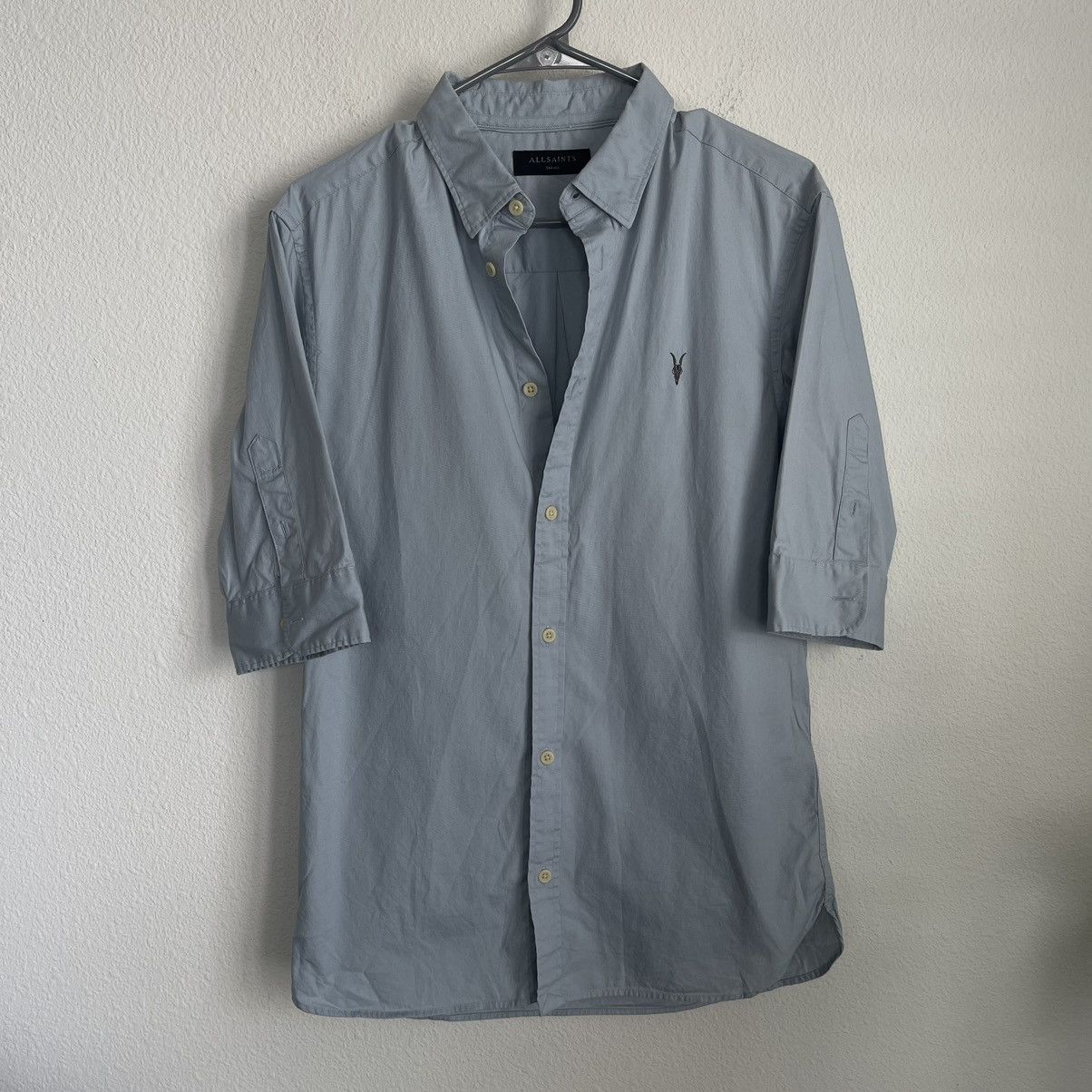 Allsaints Allsaints Half Sleeve Button Down Ramskull Shirt Size US S / EU 44-46 / 1 - 5 Thumbnail
