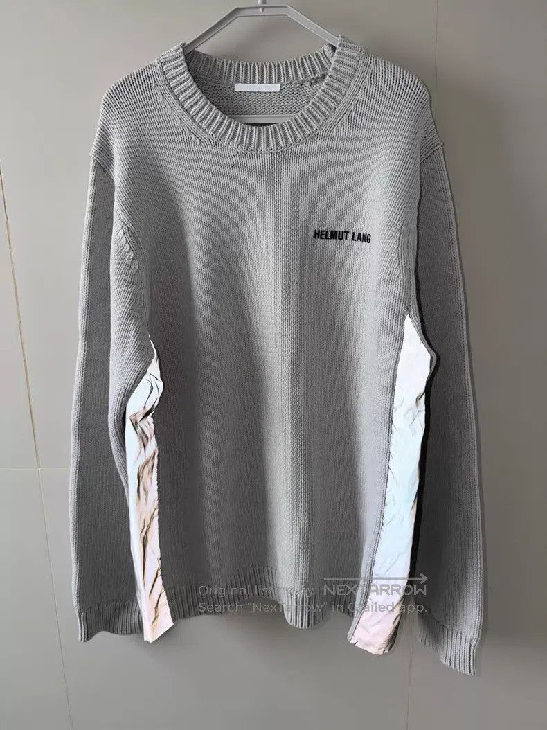 Helmut Lang Helmut Lang Ribbed Knit Contrast Reflective Sweater Size US XL / EU 56 / 4 - 1 Thumbnail