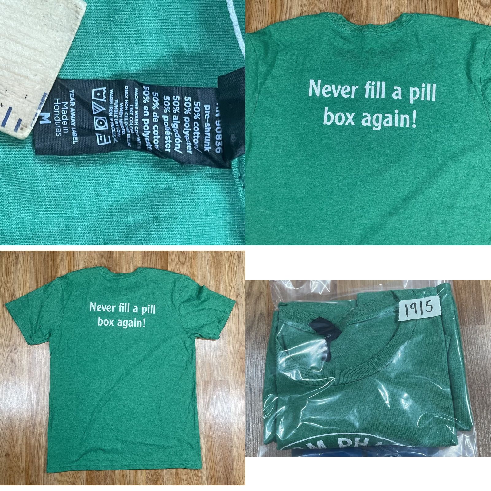 Vintage Very Important Tee T-Shirt Mens M Medium Green CrewNeck Freedom Pharmacy Size US M / EU 48-50 / 2 - 8 Thumbnail