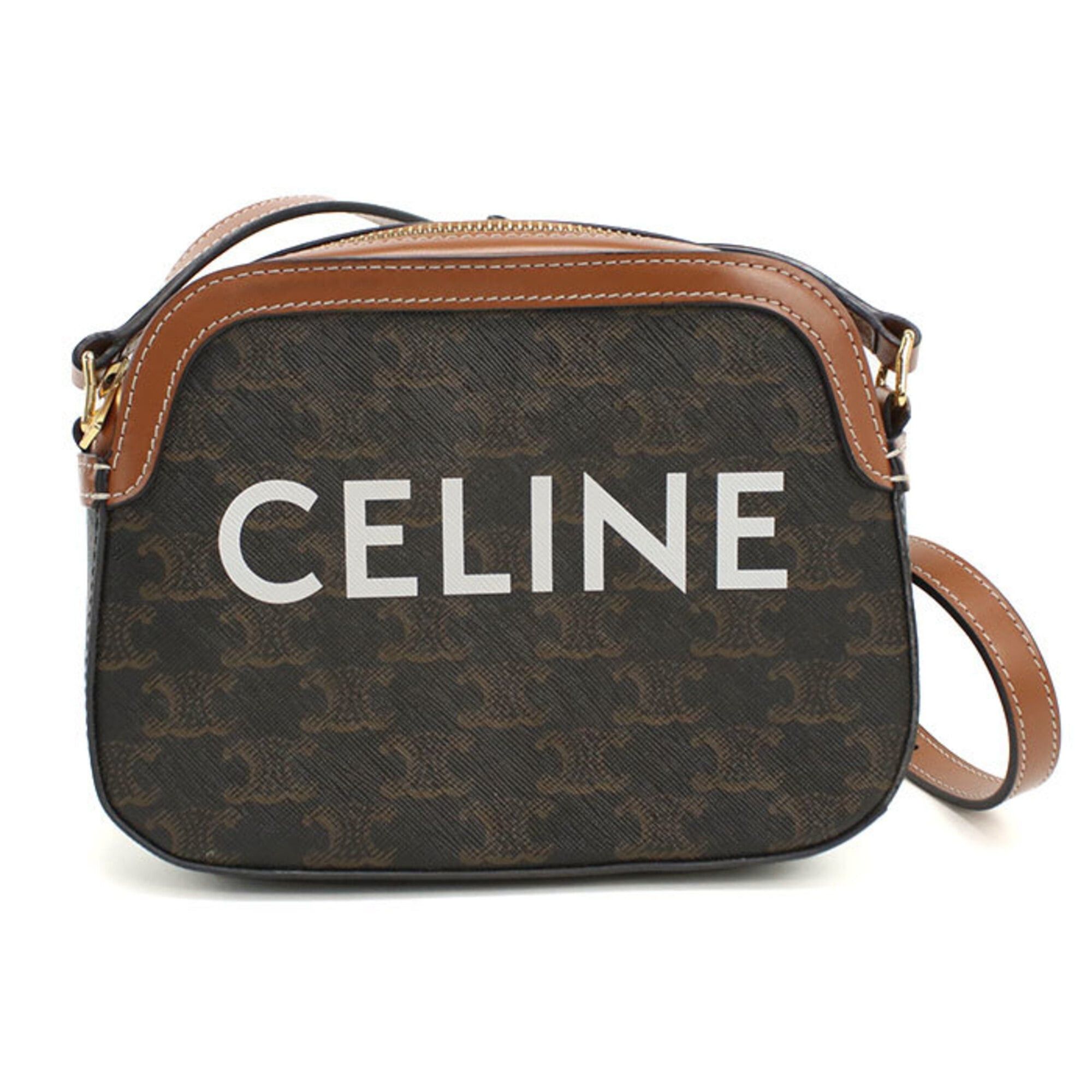 Celine Celine Crossbody Shoulder Bag Camera Triomphe Canvas Women's Brown Size ONE SIZE - 1 Thumbnail