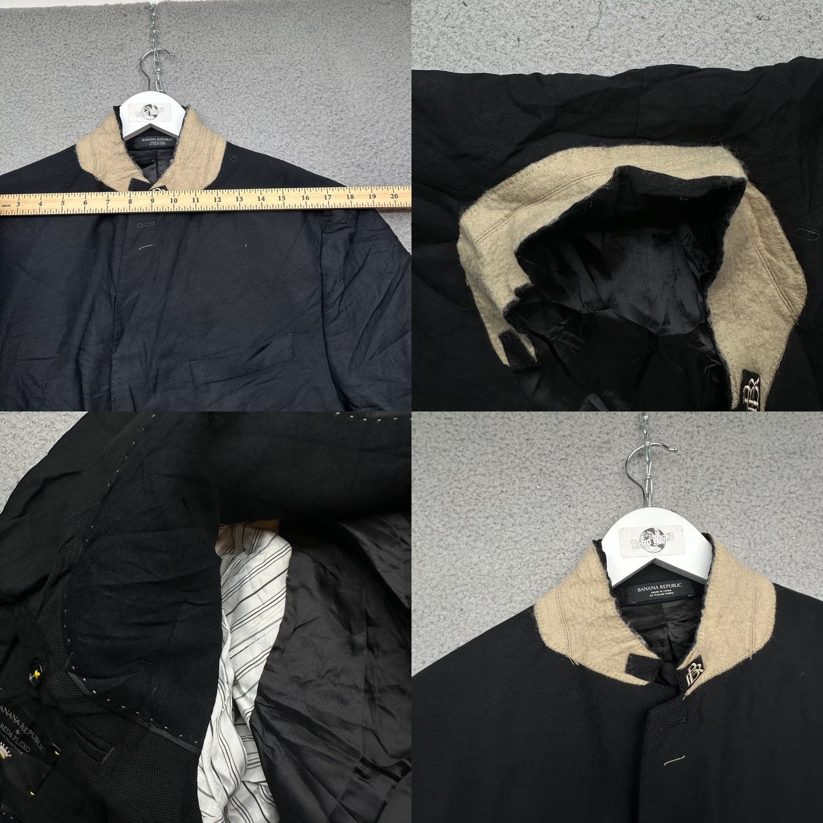 Banana Republic Banana Republic Signature Italian Hopsack Suit Jacket Mens 42 Short Black Wool Blazer 809131 Size US 42 / EU 58 - 9 Thumbnail