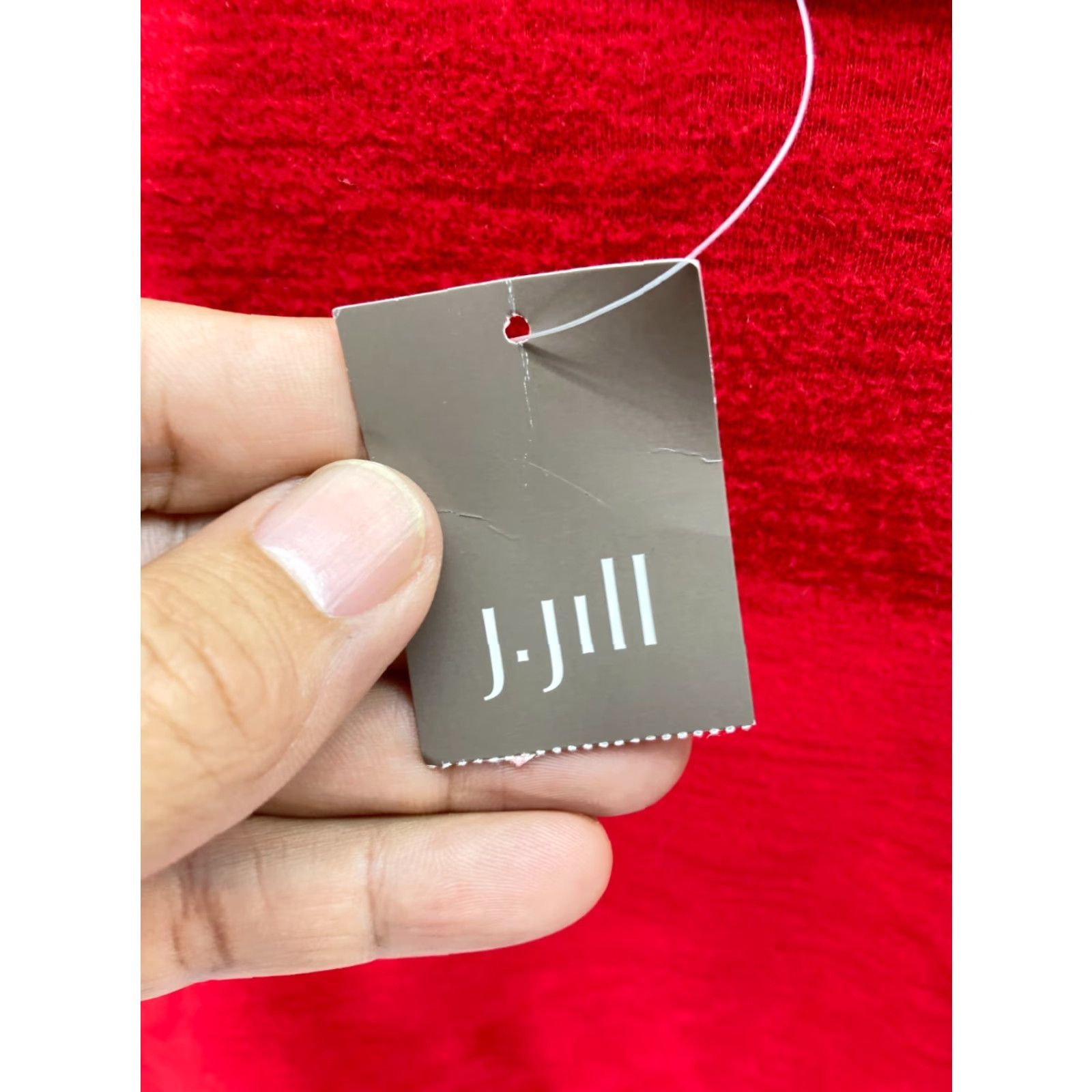 J. Jill J. Jill Womens S Red Tunic Pullover Sweater Top Boat Neck Long Sleeve NWT Size S / US 4 / IT 40 - 6 Thumbnail
