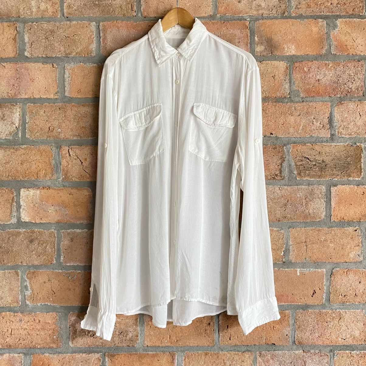 Japanese Brand G.O.A White Soft Pocket Shirt Size ONE SIZE - 1 Thumbnail