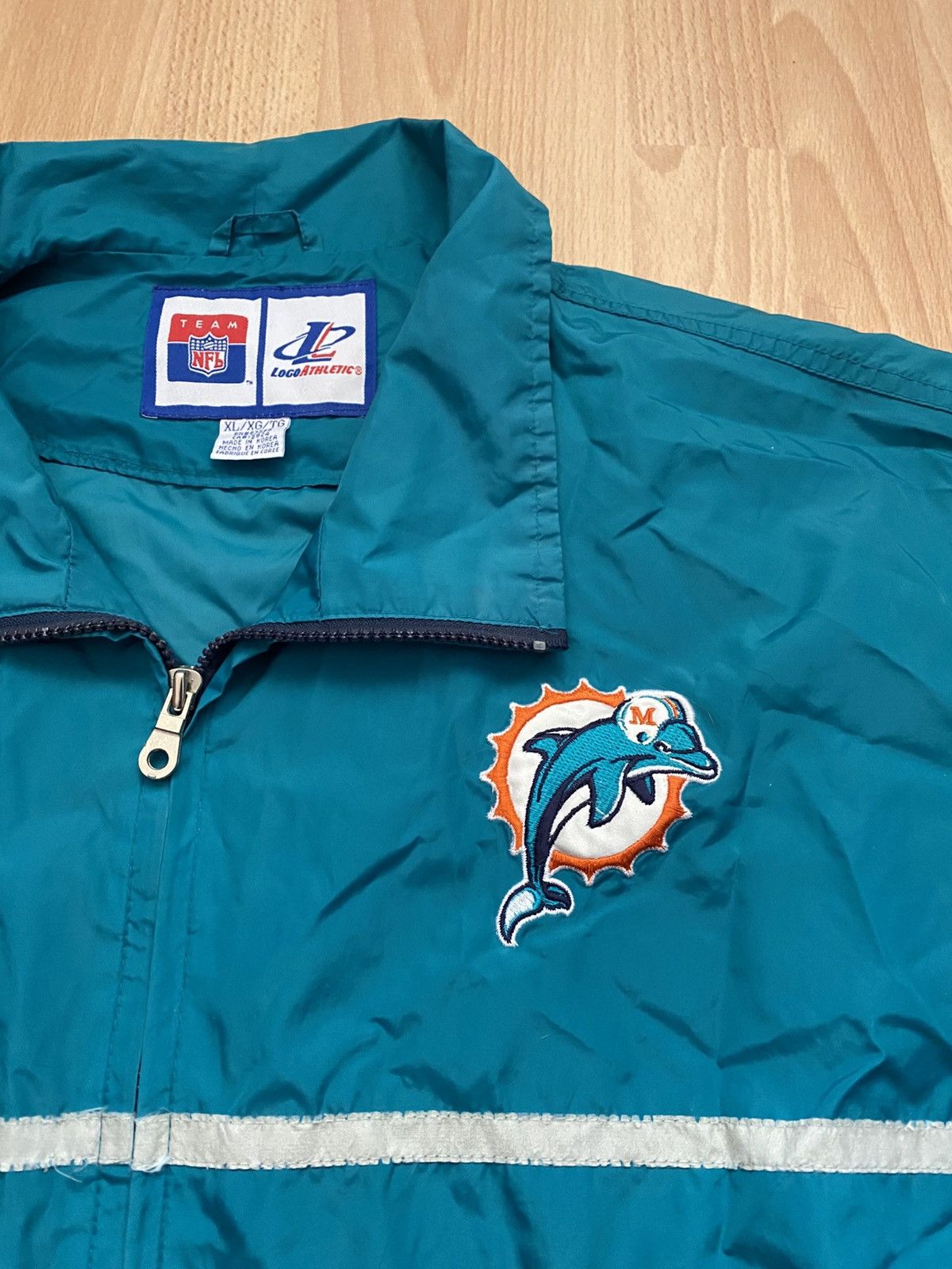 Logo Athletic Miami Dolphins Vintage 90s jacket Size US XL / EU 56 / 4 - 3 Thumbnail