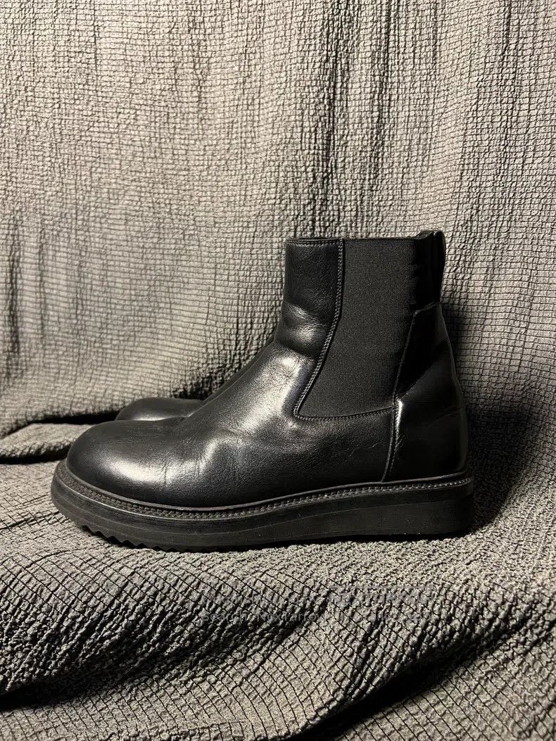 Rick Owens Rick Owens Wooden-soled round-toe cowhide boots Size US 7 / EU 40 - 3 Thumbnail