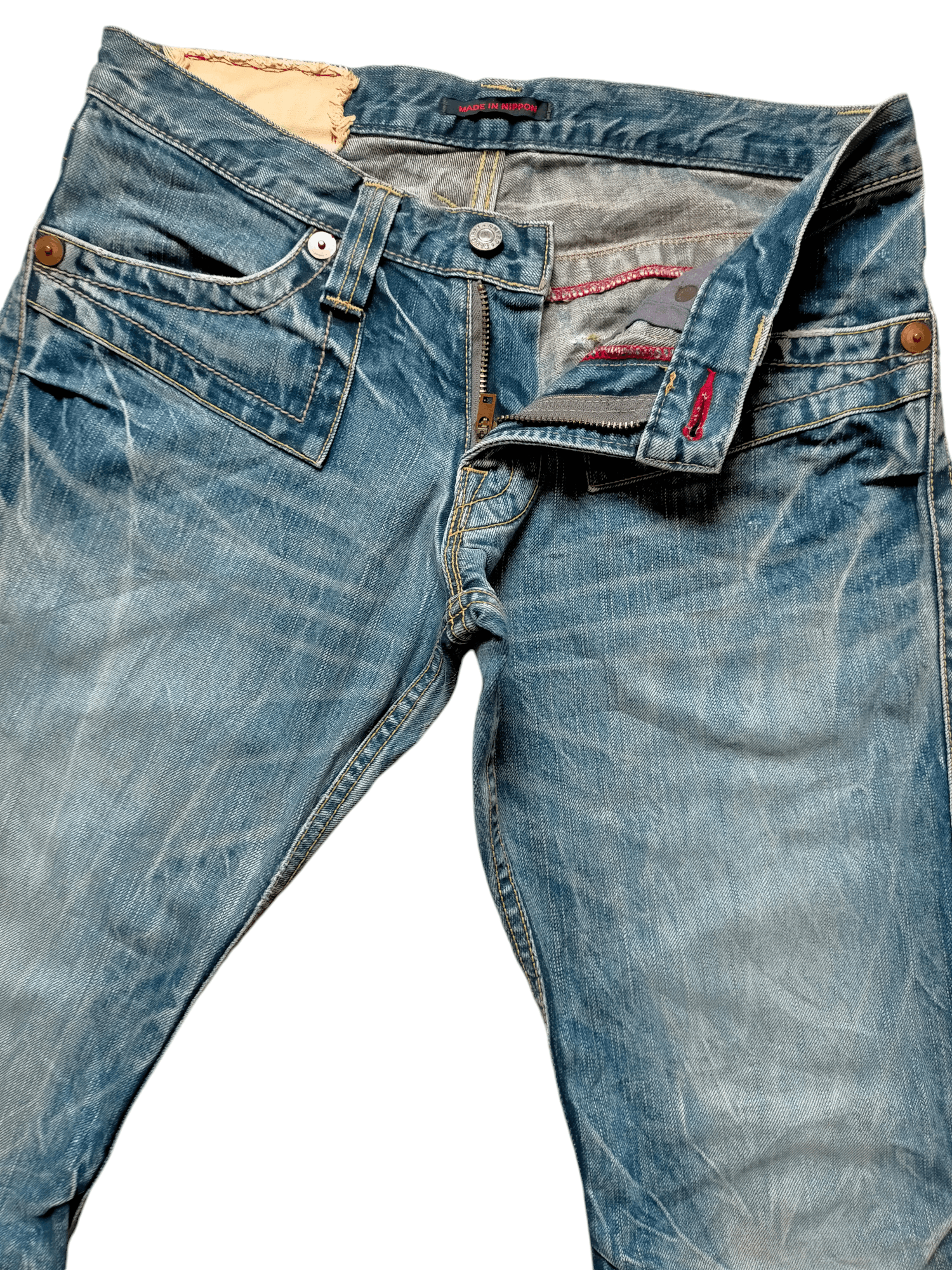 Hysteric Glamour × Japanese Brand Flare Jeans Blue Way Japan Low rise Boot cut denim Size US 30 / EU 46 - 6 Thumbnail
