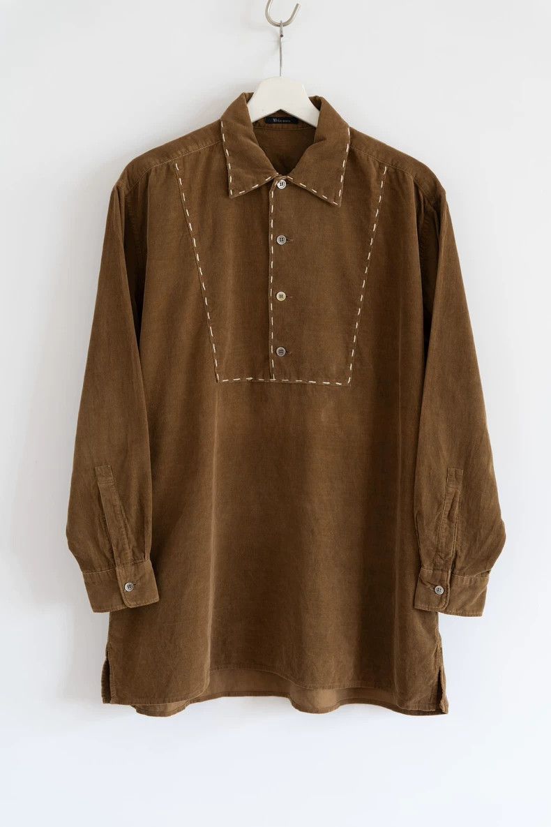 Yohji Yamamoto Brown Corduroy Shirt by Yohji Yamamoto Size US M / EU 48-50 / 2 - 1 Thumbnail