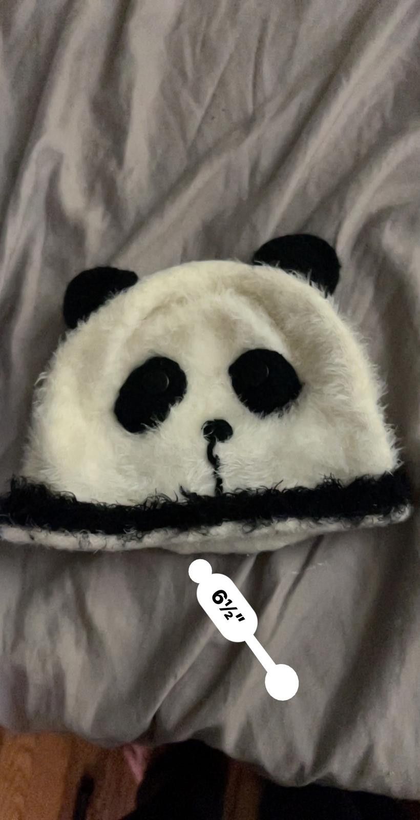 Other Adorable Fuzzy Panda Beanie Hat - Stay Warm & Cute! Size ONE SIZE - 4 Thumbnail