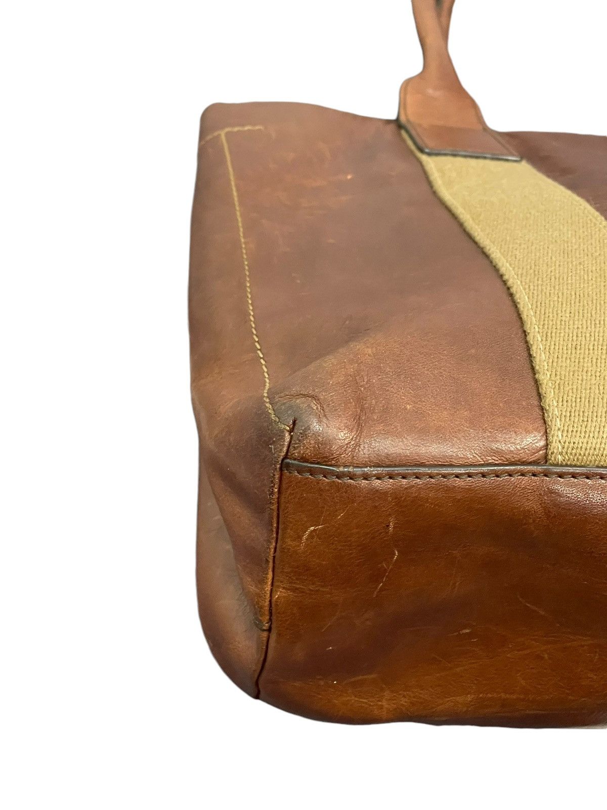 Japanese Brand Full Leather Patina Sazaby Japan Tote Shoulder Bag 1🟩1 Size ONE SIZE - 7 Thumbnail