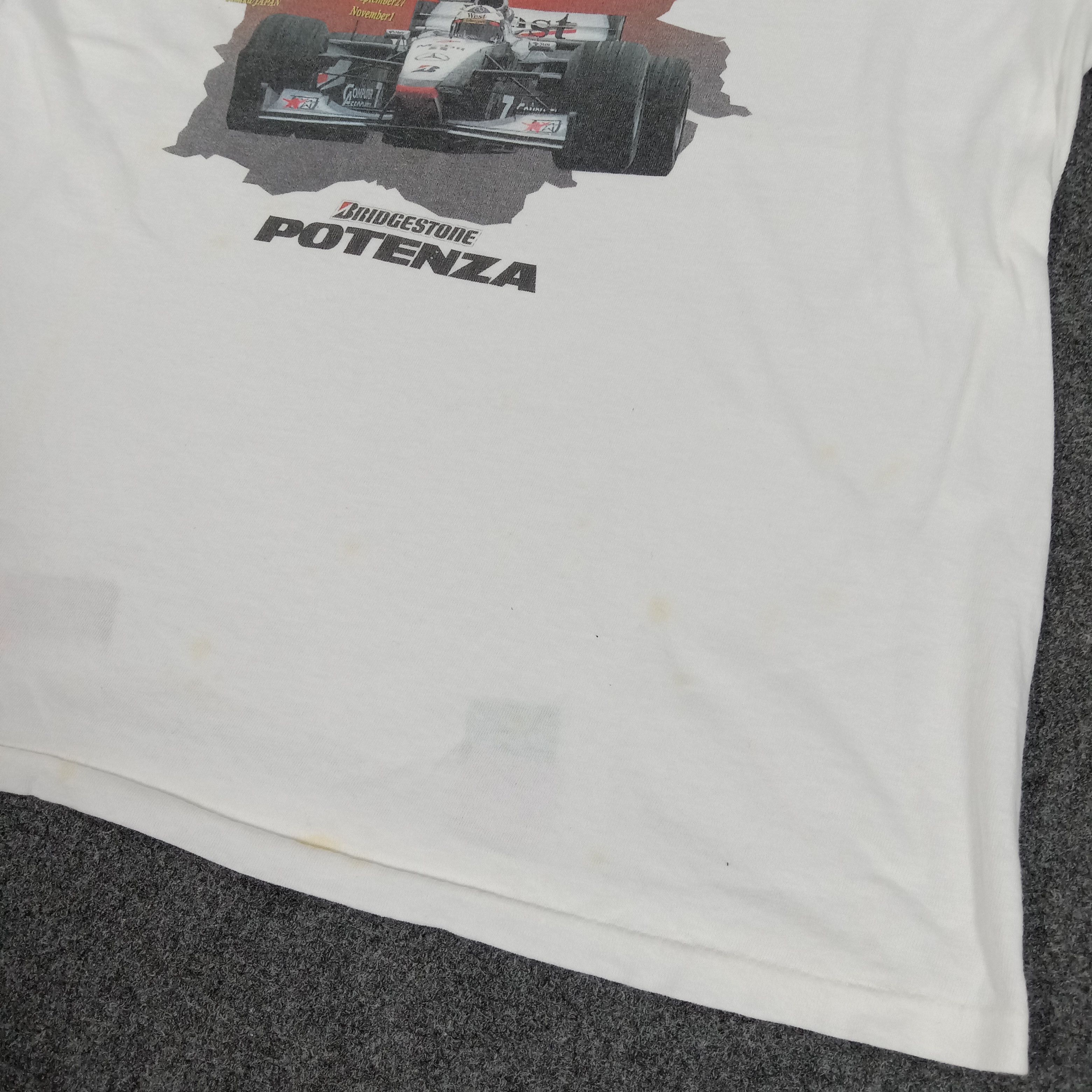 Vintage Bridgestone Potenza Formula One Racing Tshirt Size US M / EU 48-50 / 2 - 4 Thumbnail