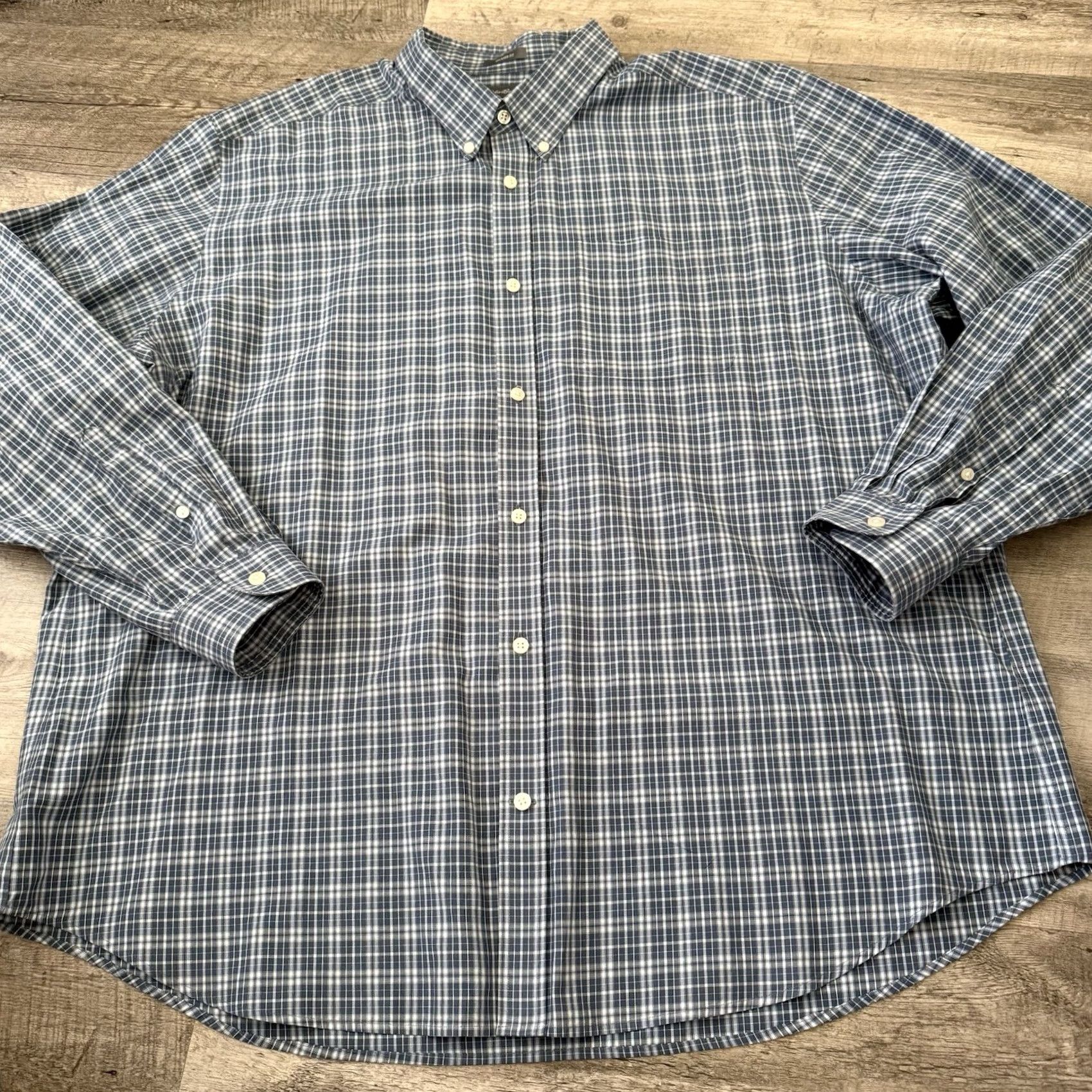Eddie Bauer Eddie Bauer Travex Active Shirt Mens 2XL Relaxed Fit Blue Plaid Long Sleeve Button-Up Size US XXL / EU 58 / 5 - 3 Thumbnail