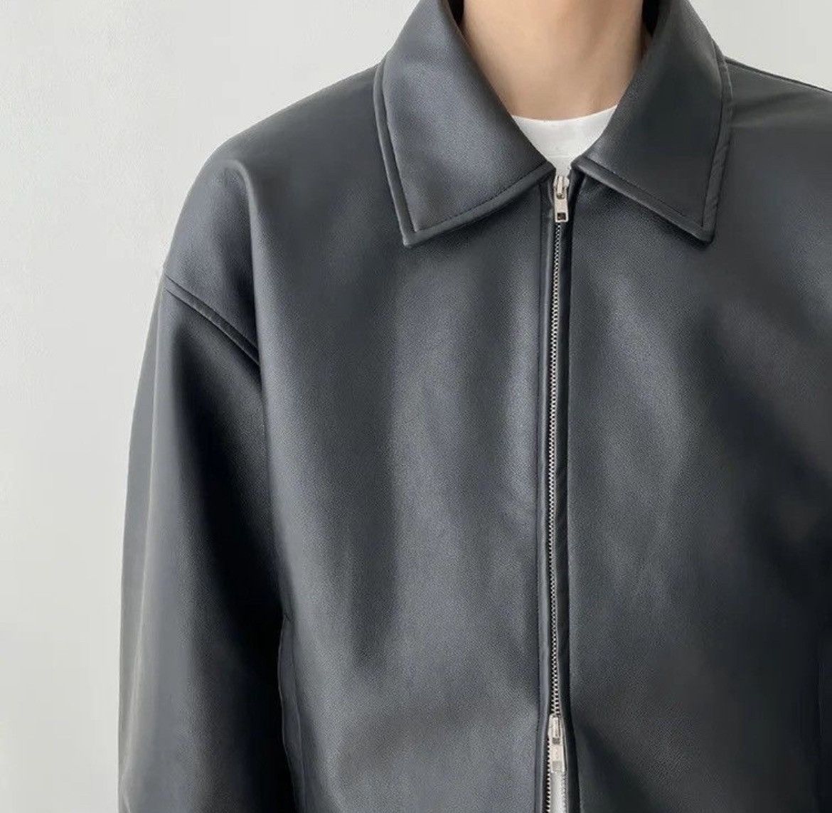 Japanese Brand × Vintage Artificial leather Hip Hop Gothic Rock Bomber Jacket Coat Size US M / EU 48-50 / 2 - 5 Thumbnail