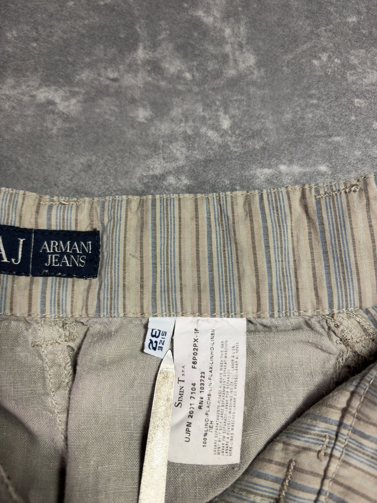 Armani 00s Armani Jeans Linen Flared Wide Leg Assymetrical Pants 32 Size US 32 / EU 48 - 10 Thumbnail