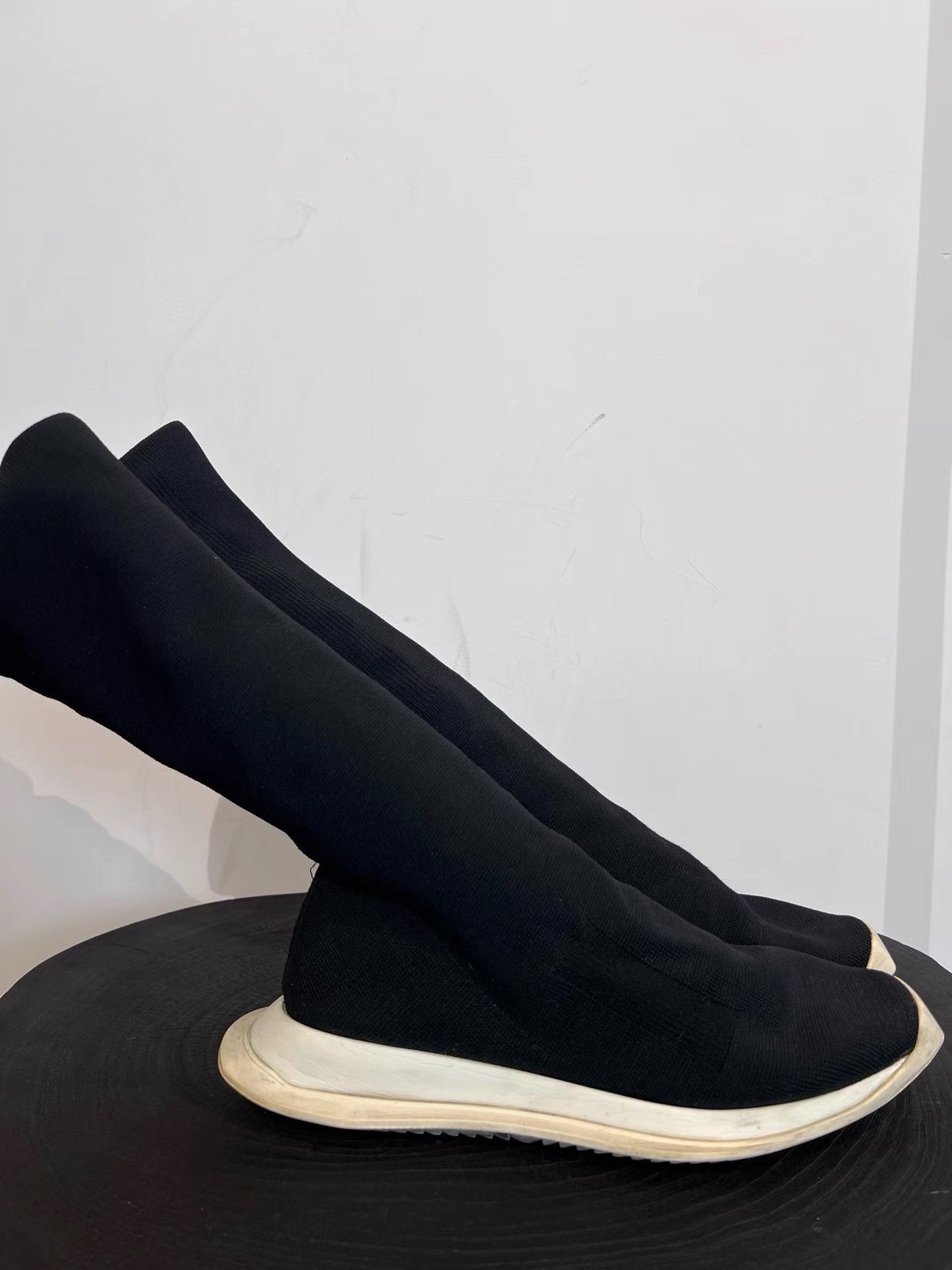 Rick Owens Rick Owens Drkshdw Knitted High-Top Tank Tall Boots K35 Size US 9 / EU 42 - 1 Thumbnail