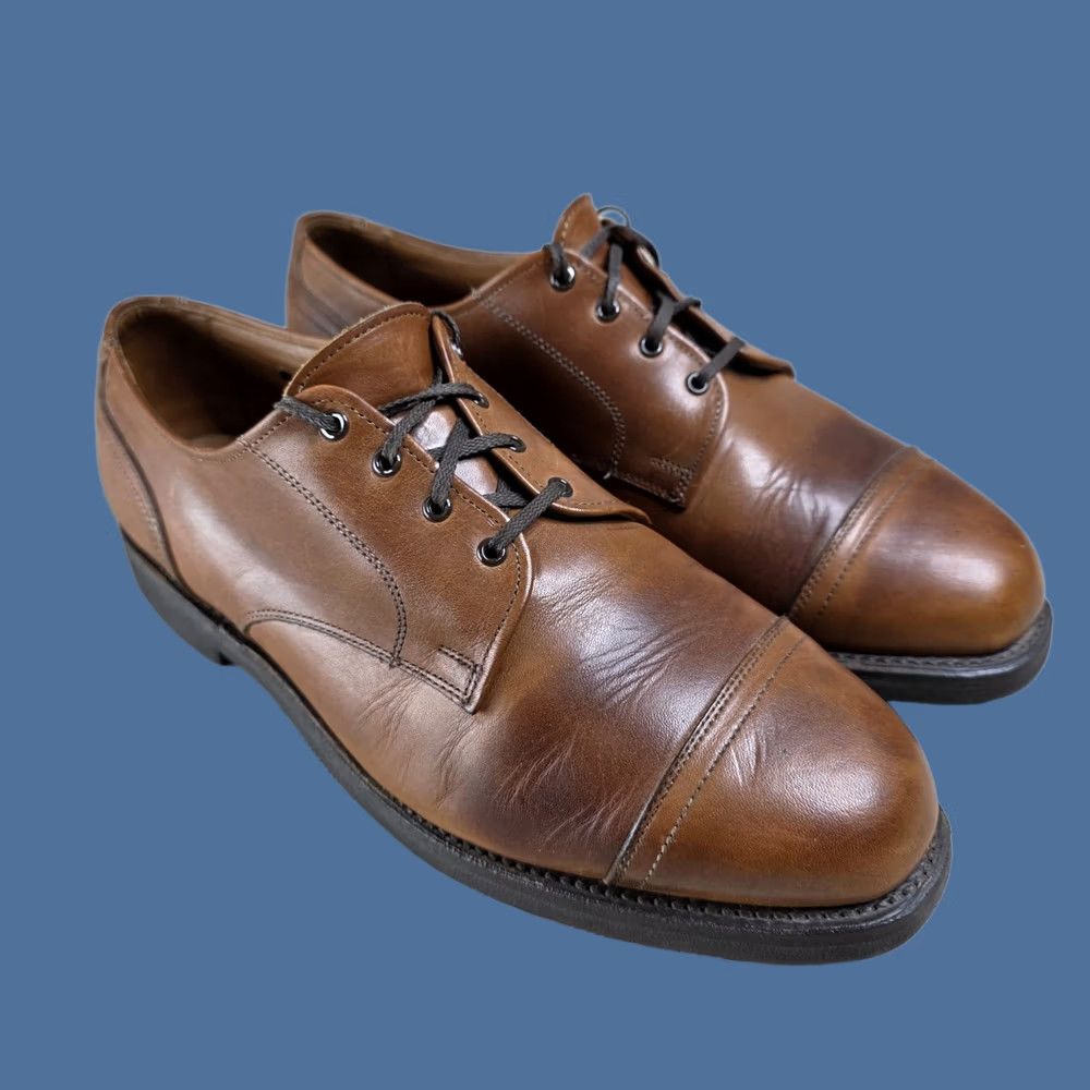 Allen Edmonds Allen Edmonds Ellsworth Oxford Cap Toe Brown Leather Men's Shoes Size 9 EEE Size ONE SIZE - 1 Thumbnail
