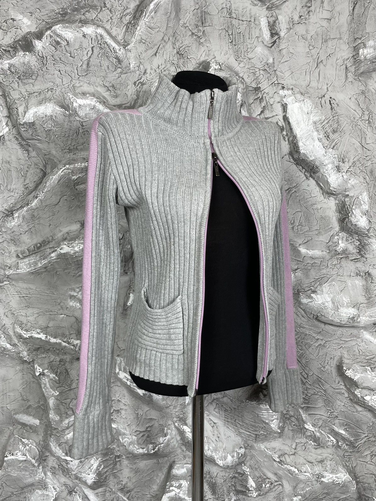 20471120 × Le Grande Bleu (L.G.B.) × Seditionaries Y2K Vintage Zip Stripes Sweater LGB Japanese Style Size US S / EU 44-46 / 1 - 7 Thumbnail