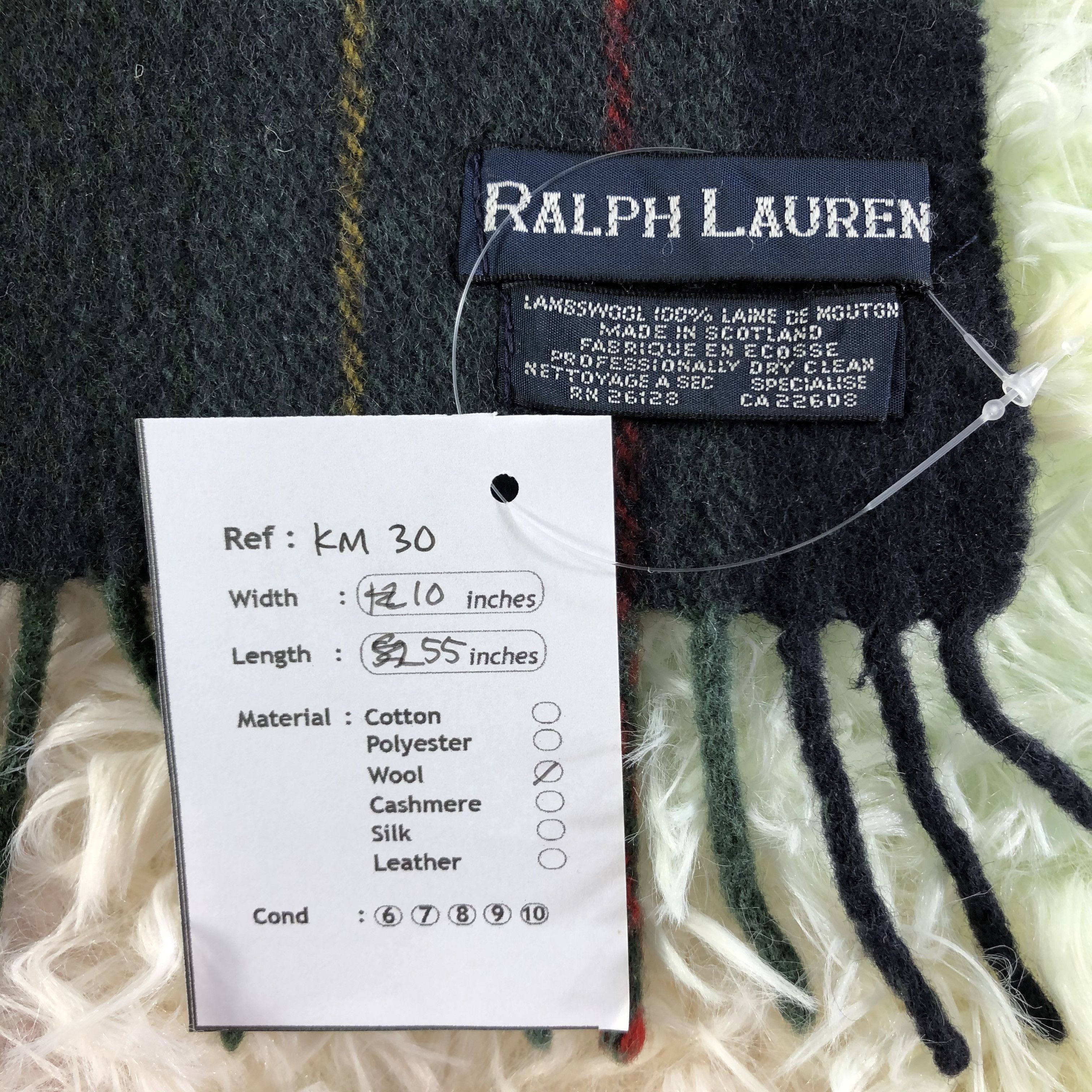 Ralph Lauren × Vintage Ralph Lauren Scarf / Muffler / Neckwear - KM30 Size ONE SIZE - 6 Thumbnail
