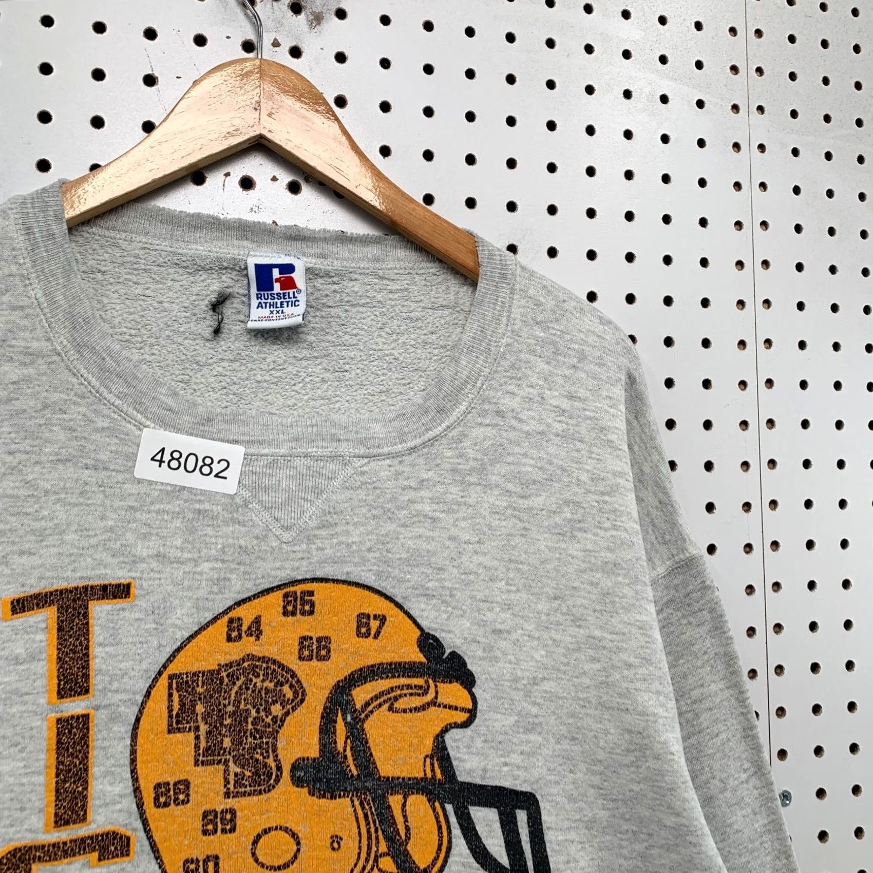 Russell Athletic VINTAGE Tigers Football Sweatshirt Mens 2XL Gray Russell Athletic Crew Neck 90s State Playoff Champs US Size US XXL / EU 58 / 5 - 7 Thumbnail