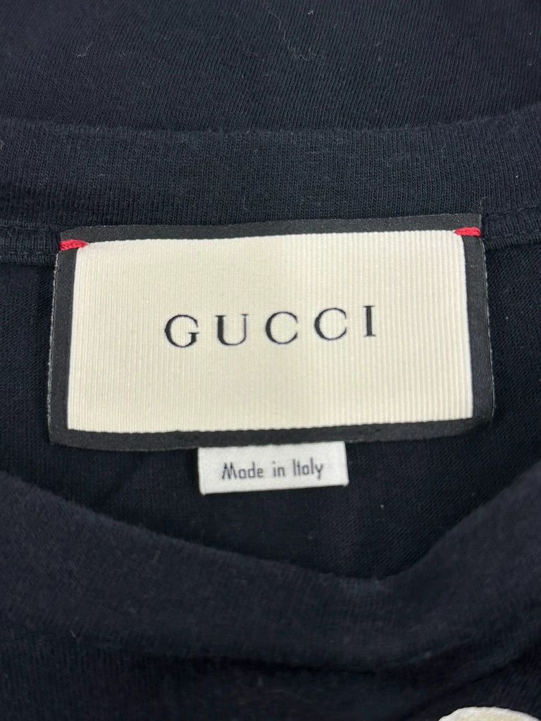 Gucci Gucci Black letter embroidery flying saucer T-shirt short Size M / US 6-8 / IT 42-44 - 4 Thumbnail