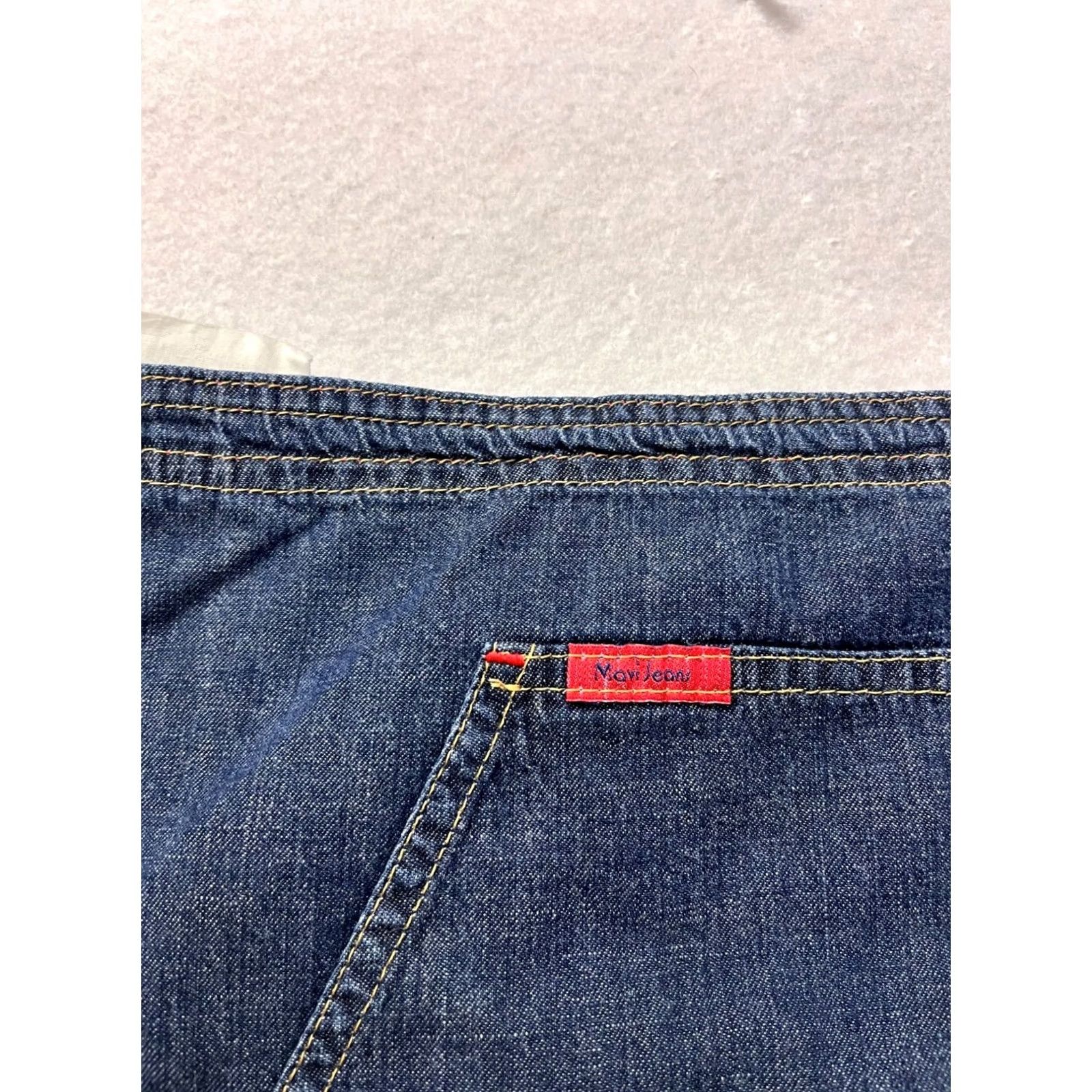 Mavi VINTAGE Mavi Denim Long Skirt Womens L Dark Blue Maxi Skirt Womens L Boys Girls Mens side slits back pocket red stitching Size 36" / US 14 / IT 50 - 7 Thumbnail