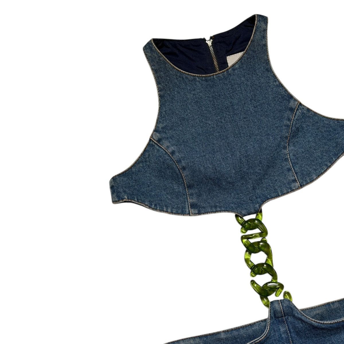 GCDS Chan link denim bodysuit two piece Size S / US 4 / IT 40 - 2 Thumbnail