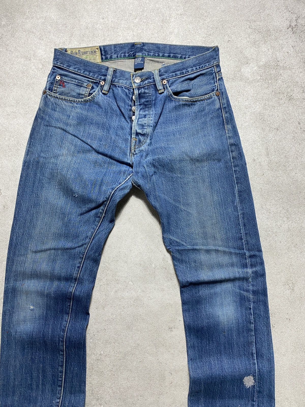 Polo Ralph Lauren 2000s Polo RL Ralph Lauren Slim Straight Selvedge Jeans Size US 31 - 4 Thumbnail