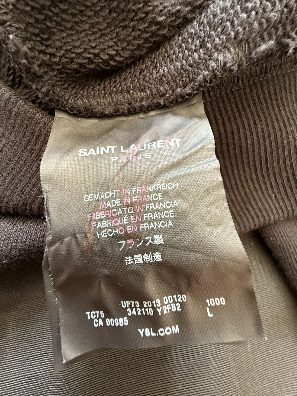 Saint Laurent Paris FW13 Saint Laurent zip crew neck sweater Hedi Slimane grail Size US L / EU 52-54 / 3 - 16 Thumbnail
