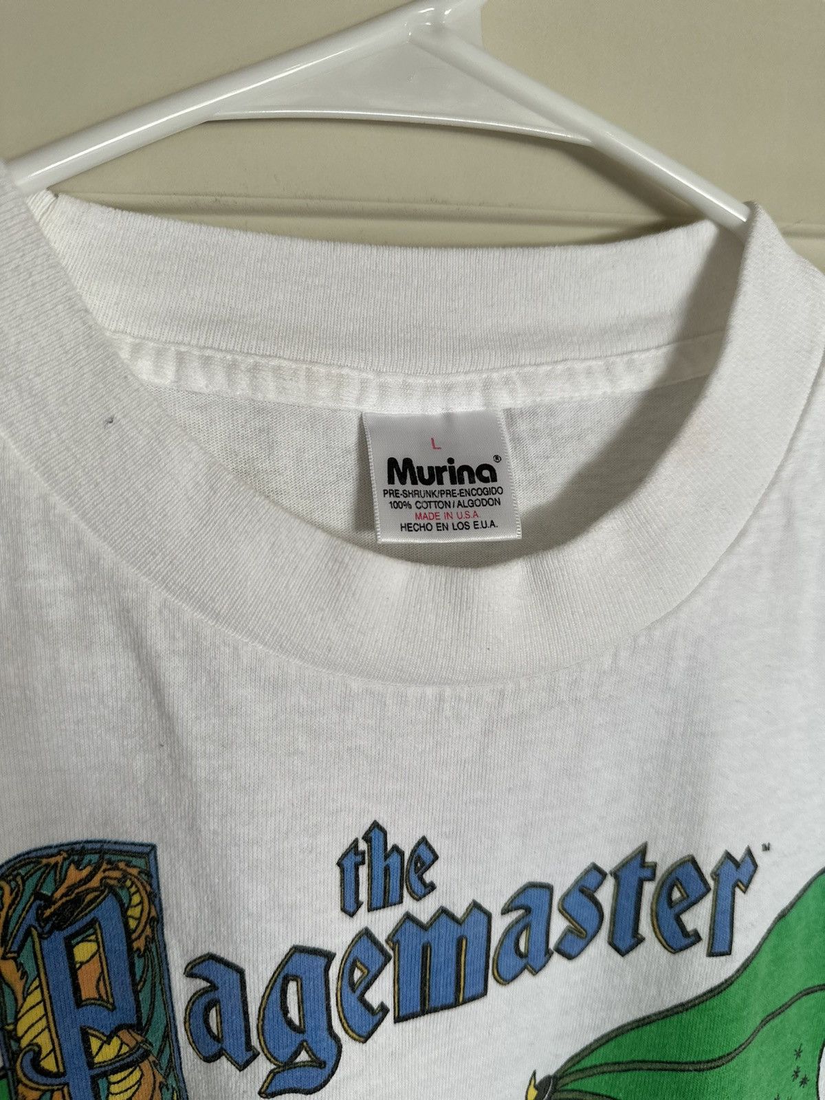 Vintage 1994 The Pagemaster Single Stitch T-Shirt Size US L / EU 52-54 / 3 - 5 Thumbnail