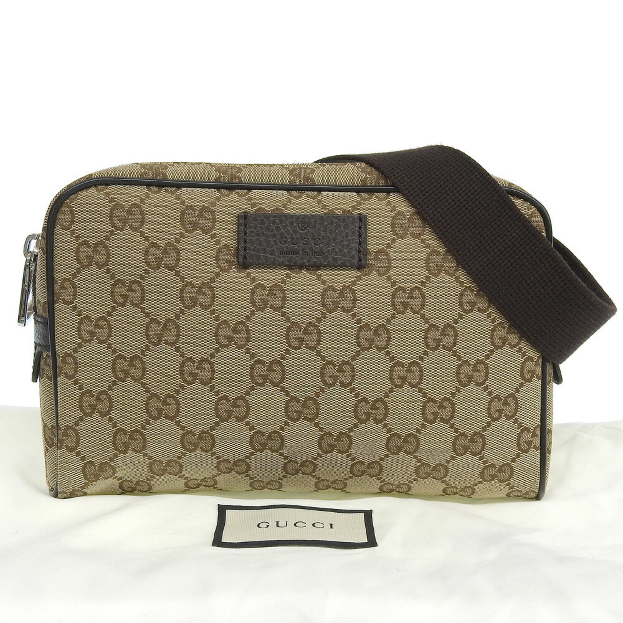 Gucci Gucci GG Canvas Body Bag 449174 486628 Waist Pouch Beige Size ONE SIZE - 1 Thumbnail