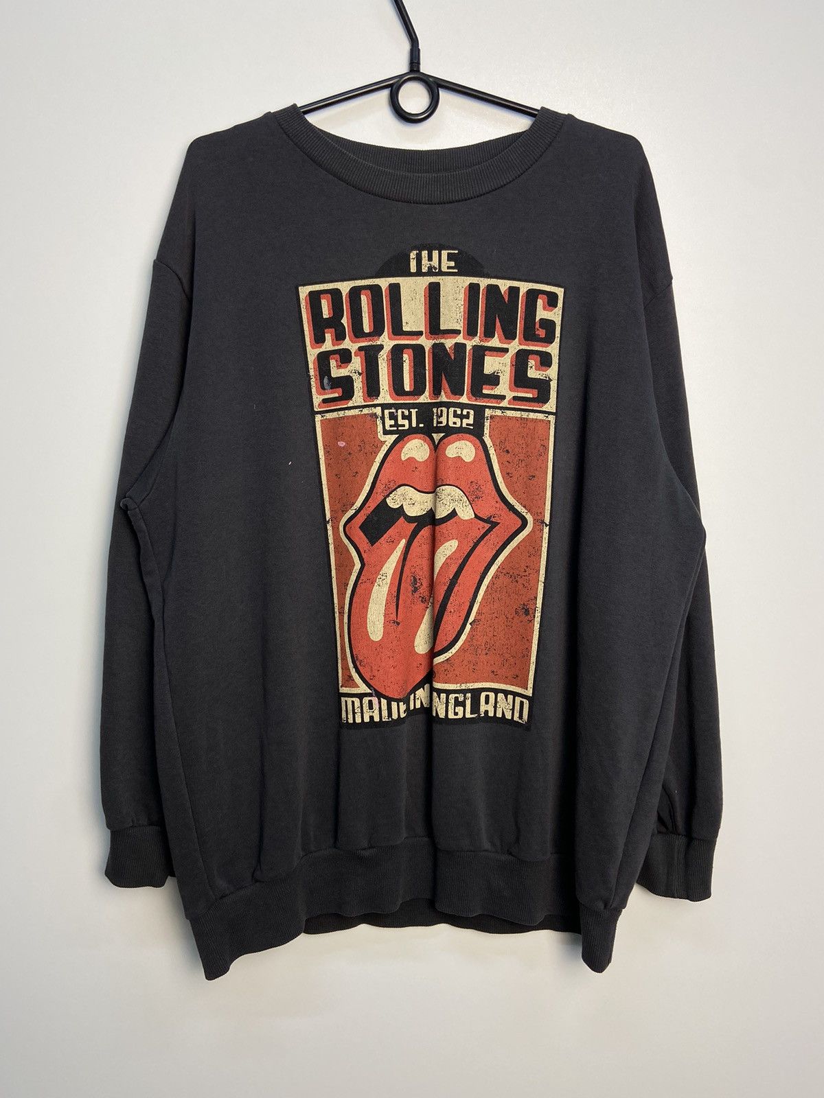 Sweat-shirt Officiel The Rolling Stones - Logo HD, Coupe Classique, Col Roulé, Produit Sous Licence Bravado