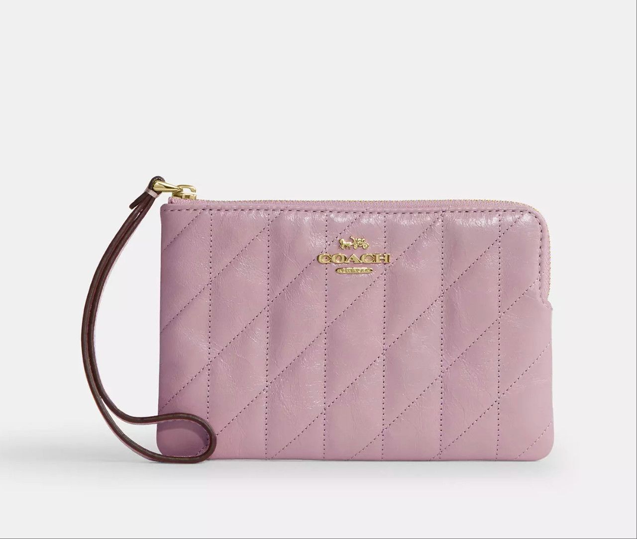 Coach Corner Zip Wristlet With Quilting CEF80 Size ONE SIZE - 4 Thumbnail