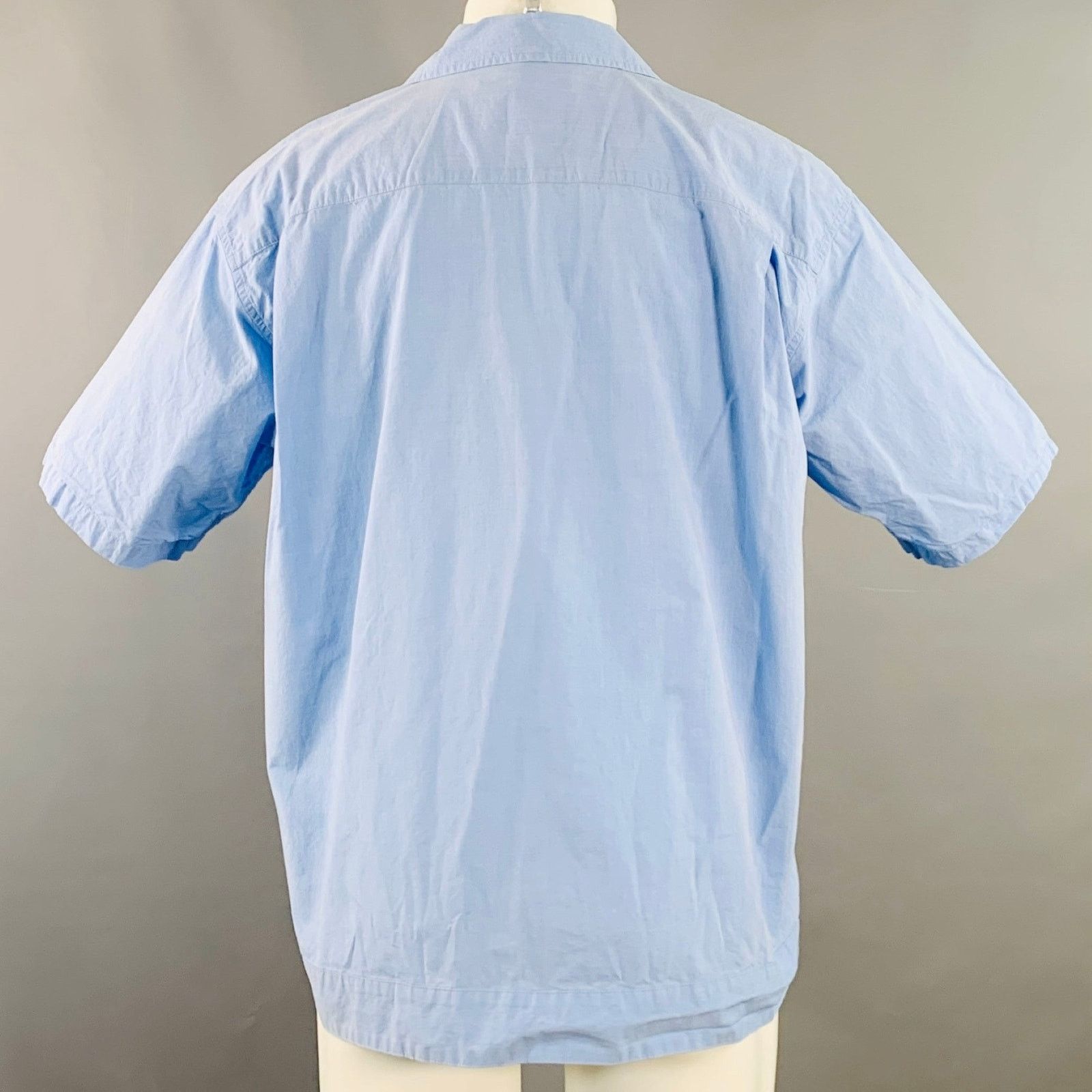F/CE Blue Cotton Two Pockets Snaps Oversized Short Sleeve Shirt Size US S / EU 44-46 / 1 - 4 Thumbnail
