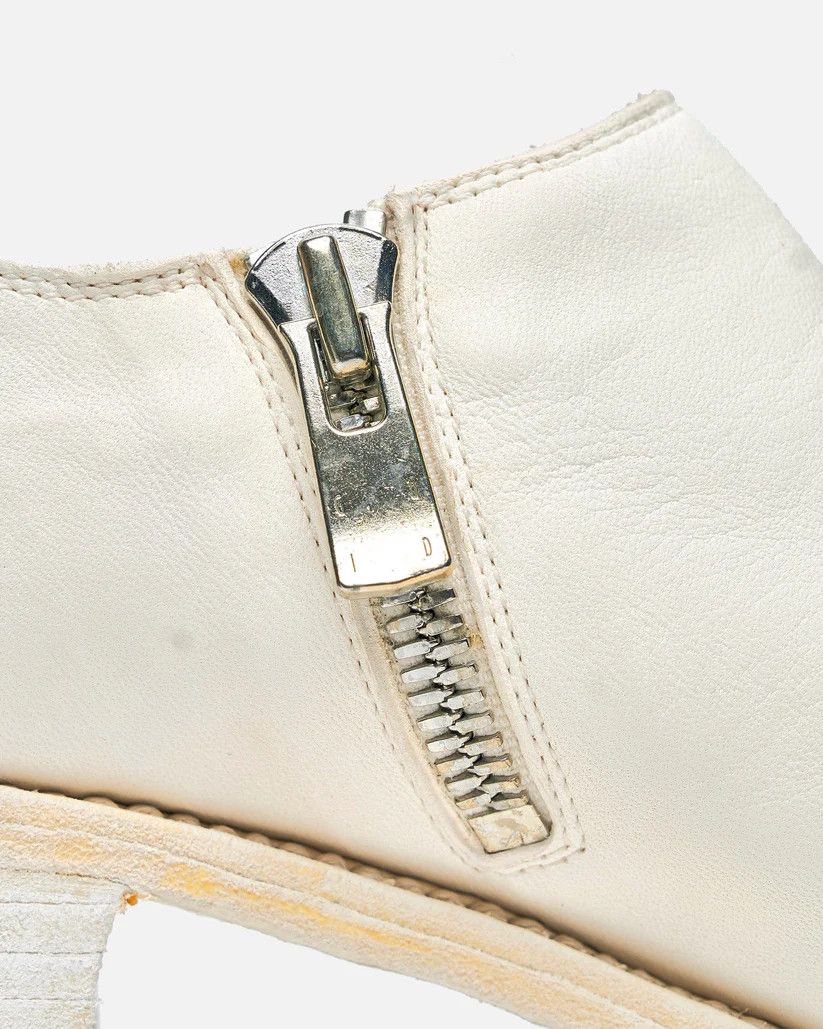 Guidi o1s1v1r1oon0825 Horse Leather Side Zip Low Heel in White Size US 10 / IT 40 - 4 Thumbnail