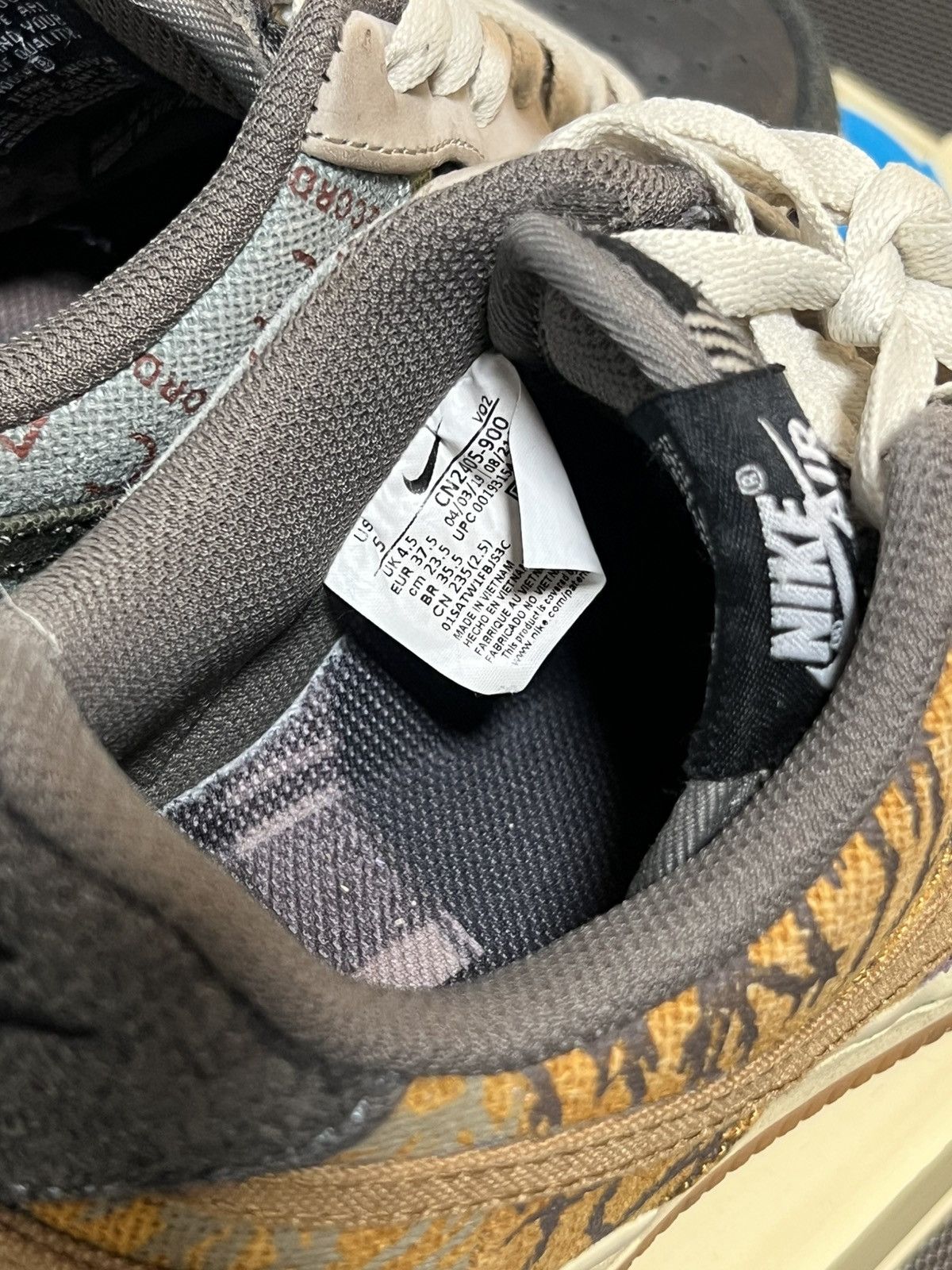 Nike × Travis Scott Nike Air Force 1 x Travis Scott Size US 5 / EU 37 - 6 Thumbnail