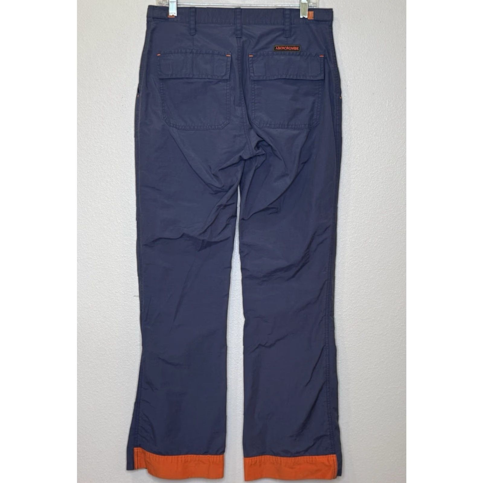 Abercrombie & Fitch VINTAGE Abercrombie & Fitch Chino Pants Womens Size 6 Blue Orange Cotton Nylon Blend Straight Leg Mid Rise Size 28" / US 6 / IT 42 - 6 Thumbnail