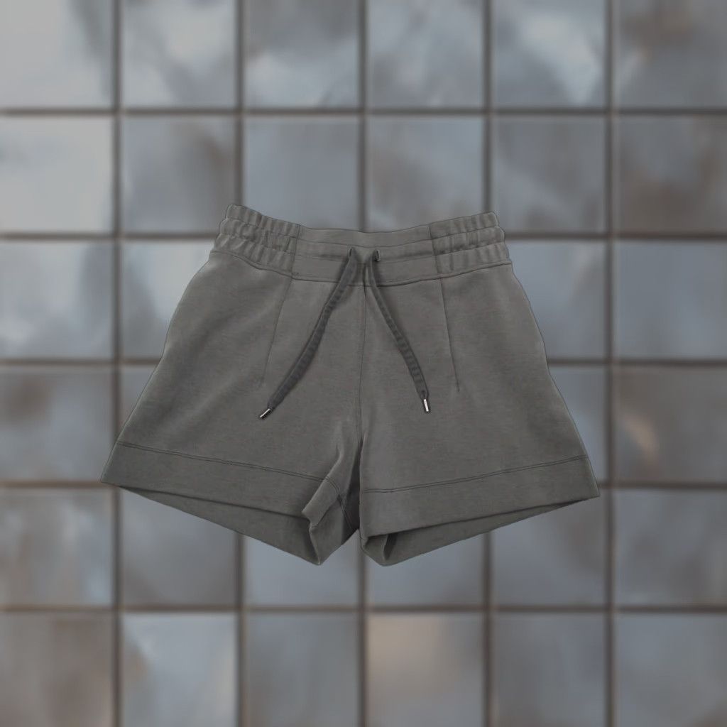 Lululemon Lululemon Women Gray Lounge Shorts 8 3" Inseam Drawstring Recycled Polyester Regular Rise Jazz? Size 30" / US 8 / IT 44 - 1 Thumbnail