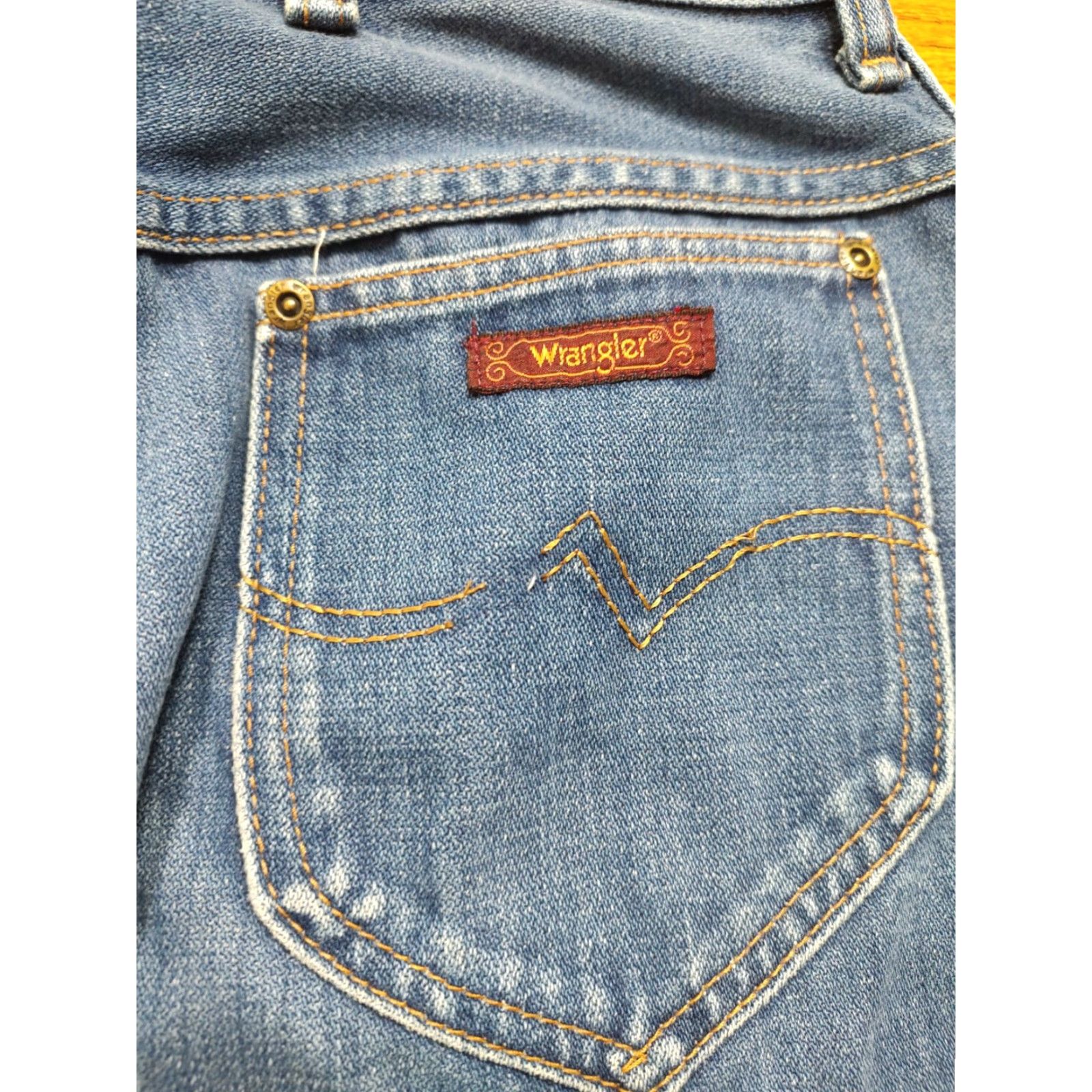 Wrangler VINTAGE Wrangler Jeans No Fault Denim Tag 12 (26x33) Mom High Rise USA Talon Blue 90s Western Cowboys Rodeo Mens Womens Boys Girls? Size 34" / US 12 / IT 48 - 4 Thumbnail