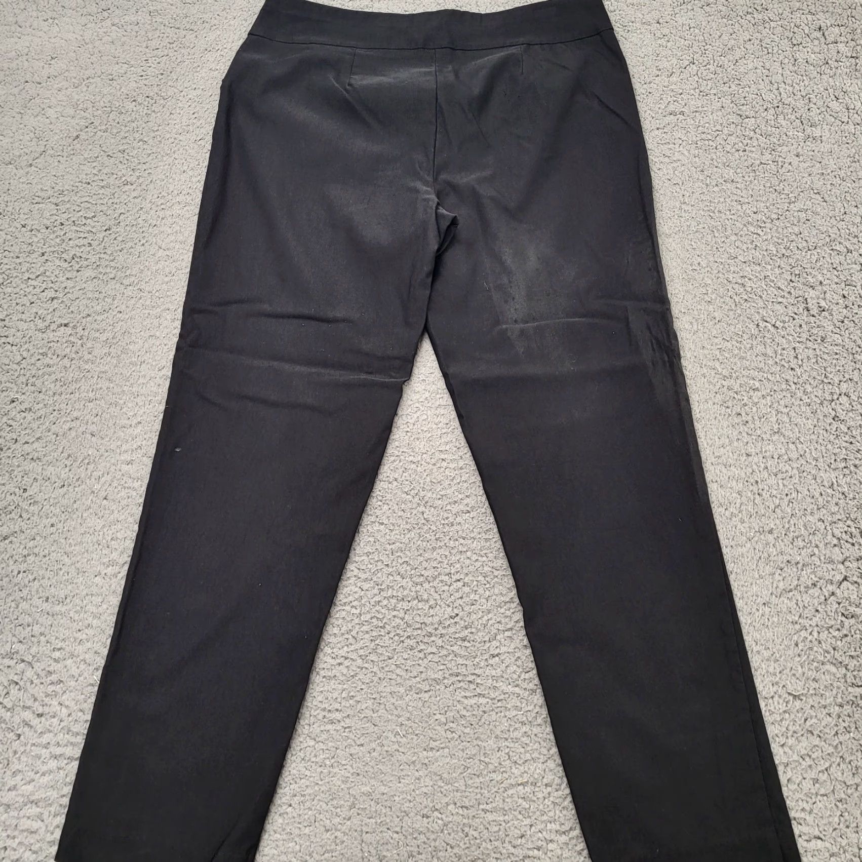Vintage N Touch Pants Womens 14 Flat Front Straight Leg Pocket Dress Slacks Black Career Mens? Women? Size 36" / US 14 / IT 50 - 3 Thumbnail
