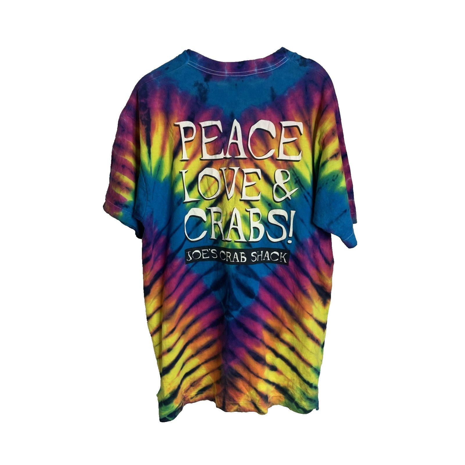Fruit Of The Loom Vintage Joe's Crab Shack Tie Dye T-Shirt Single Stitch Size US L / EU 52-54 / 3 - 5 Thumbnail