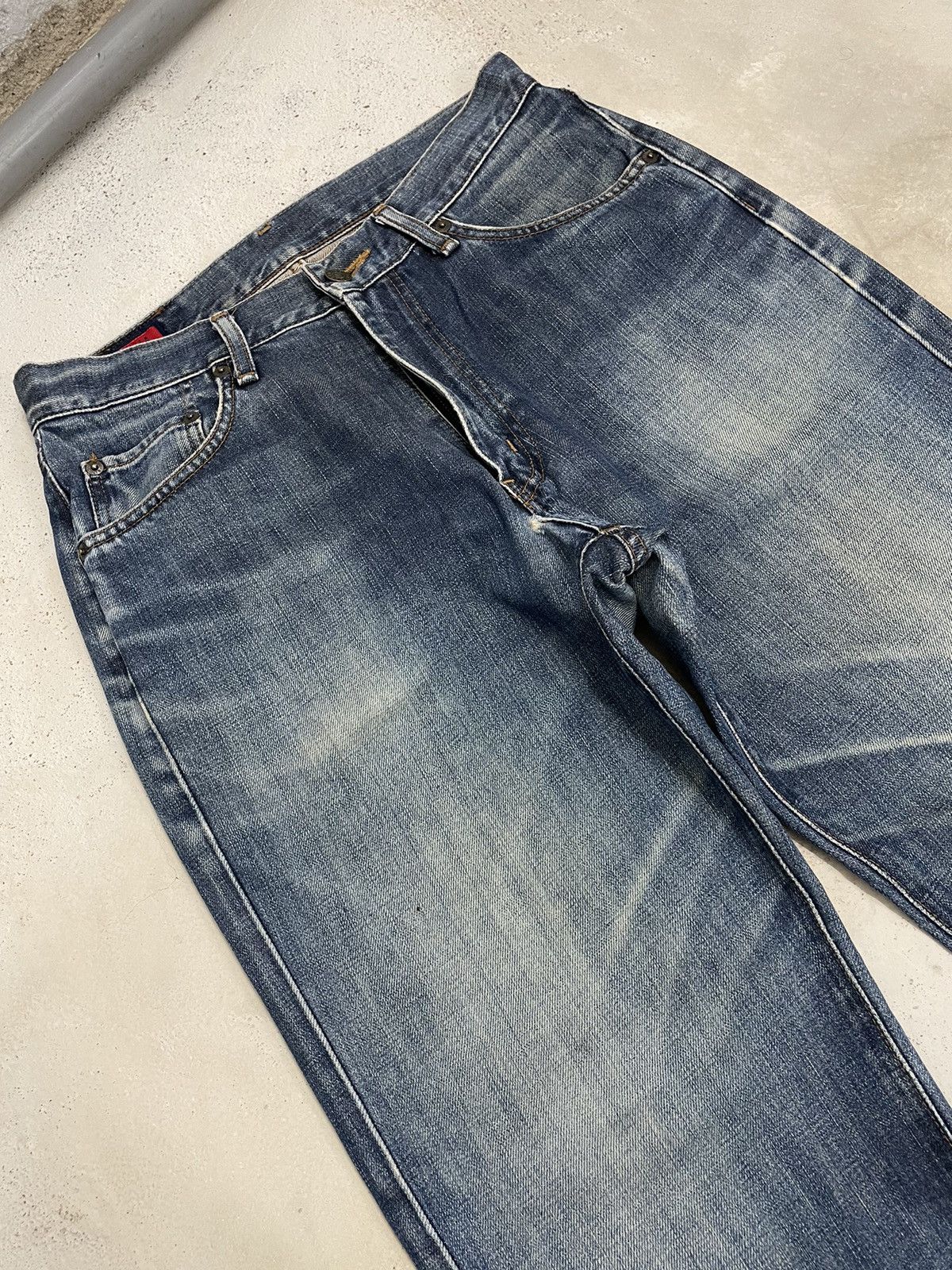 Edwin Edwin 503Z Regular Wide Distressed Denim Pants (AB25) Size US 31 - 3 Thumbnail