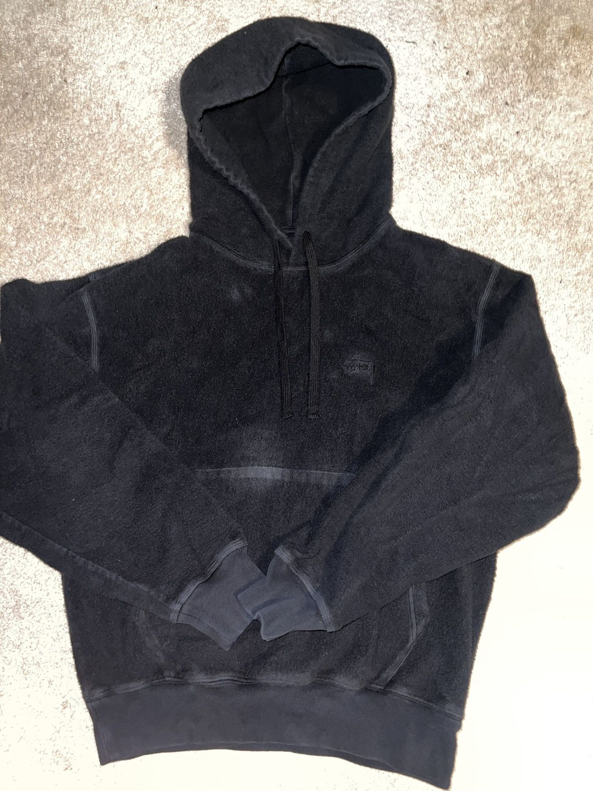 image of Stussy Inside Out Hoodie in Black, Men's (Size Small)