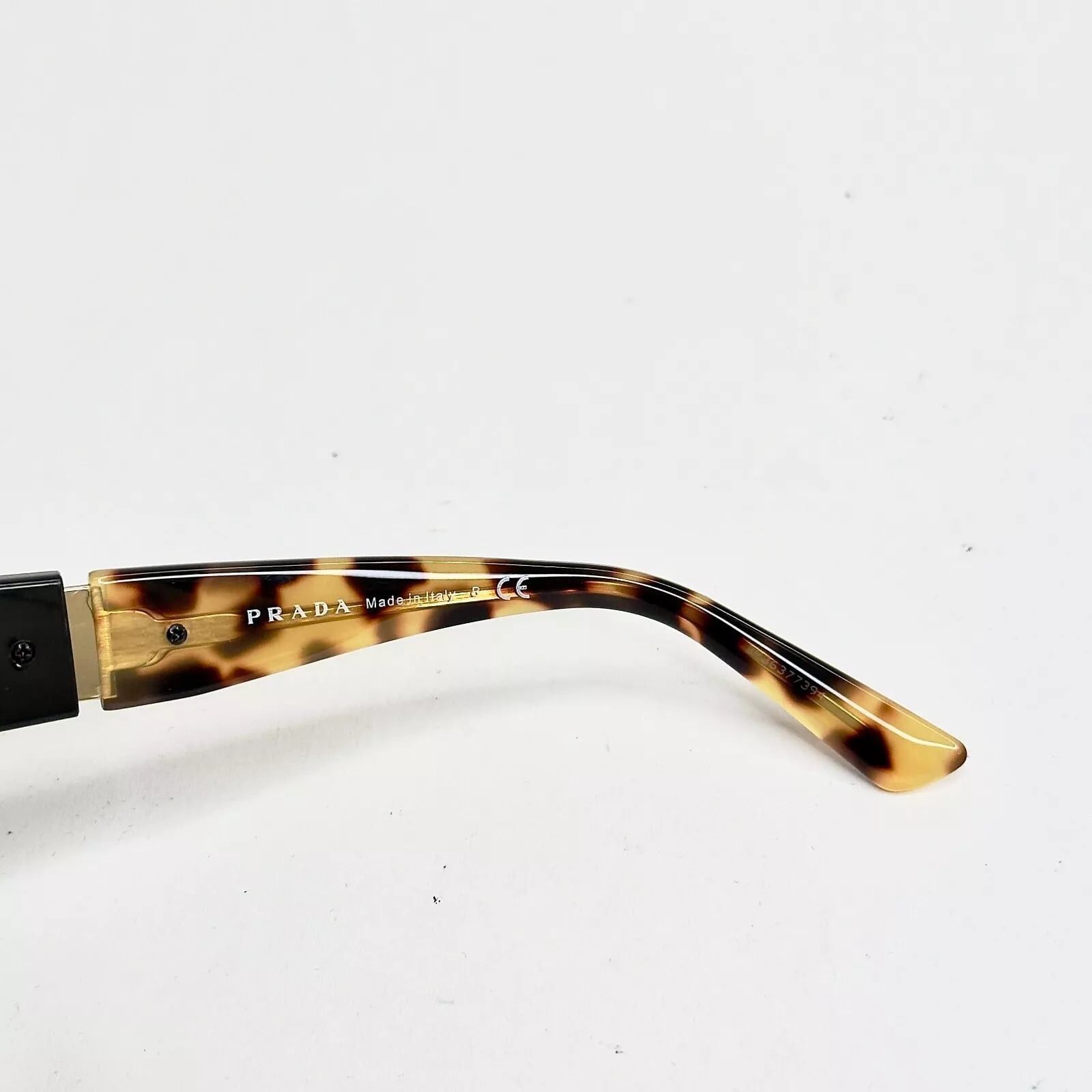 Prada PRADA SYMBOLE Black Havana Gold Triangle PR03WSF 03W 03WS Size ONE SIZE - 8 Thumbnail