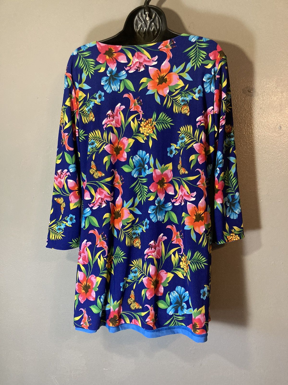 Other Attitudes by Renee blue floral reversible blouse Size M / US 6-8 / IT 42-44 - 6 Thumbnail
