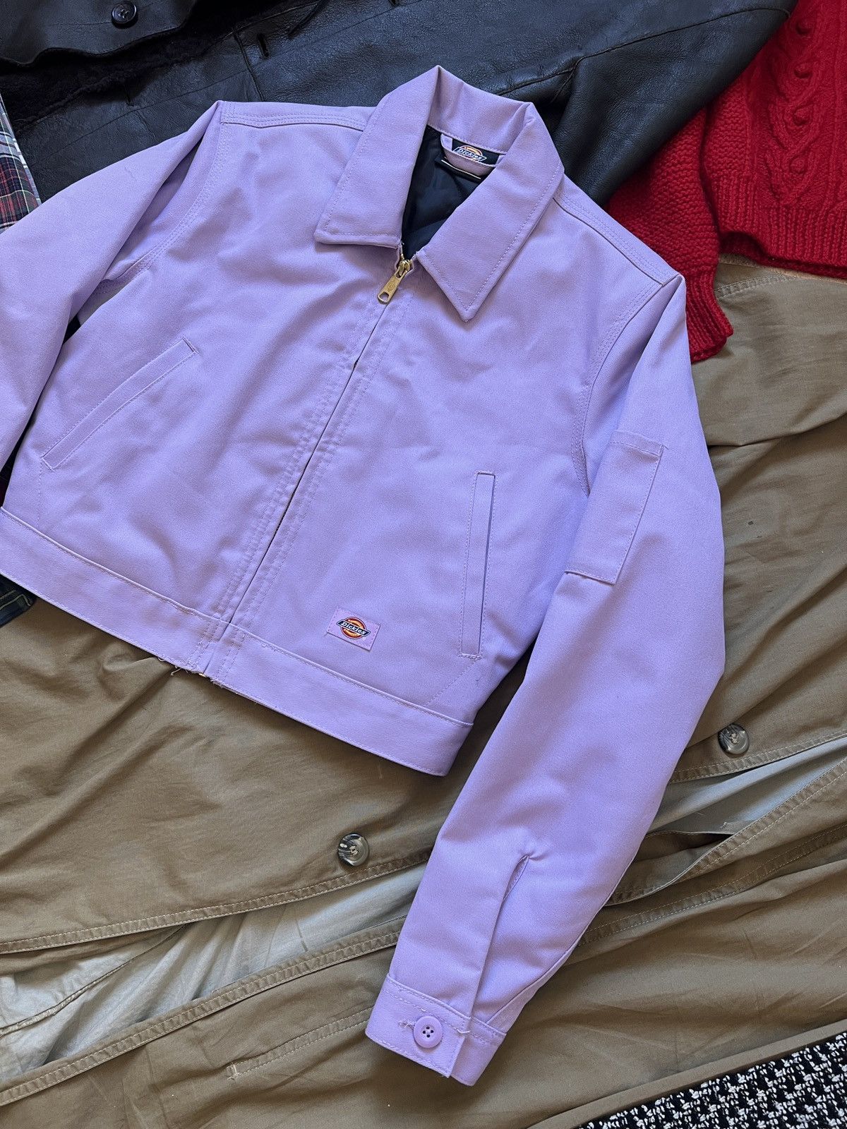 Dickies Cropped Dickies Pink Workwear Skating Jacket Carhartt Style Size XS / US 0-2 / IT 36-38 - 4 Thumbnail