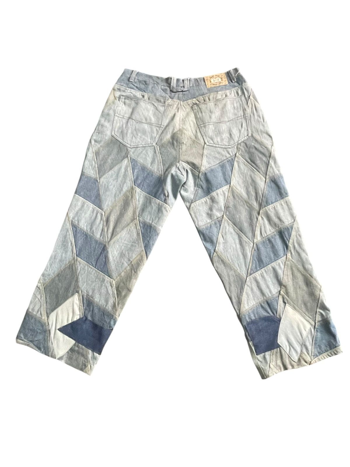 Indigo × Vintage Vintage Indigo Gold Custom Patch Denim Size US 41 - 5 Thumbnail