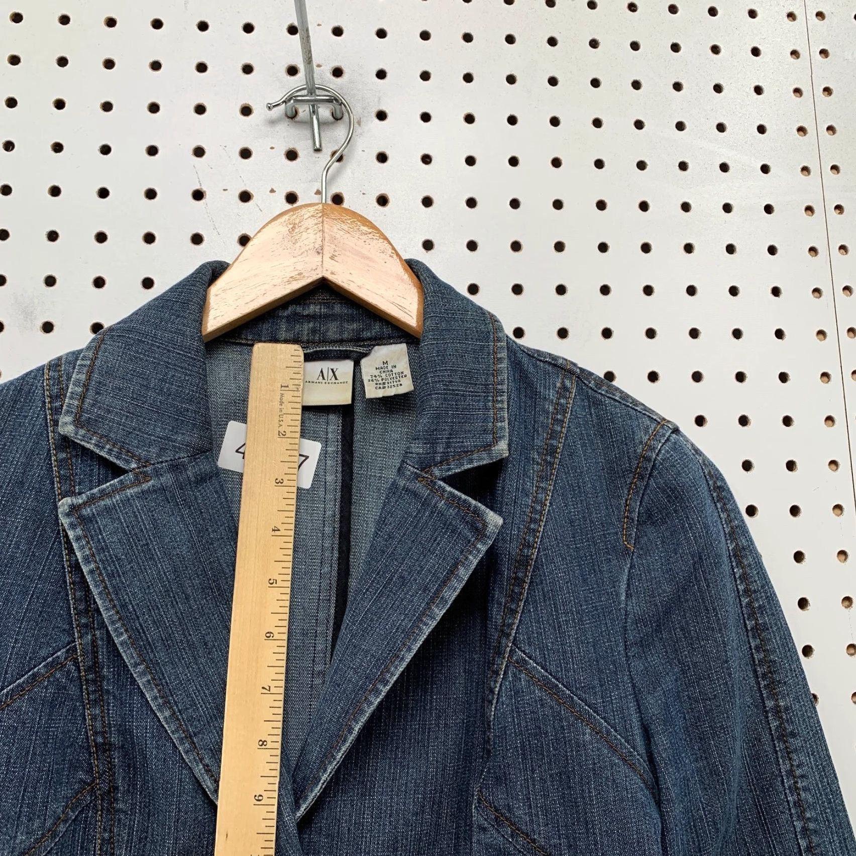 Armani Exchange AX Armani Exchange Denim Jacket Vintage Womens Medium Blue Button Y2K Up Size M / US 6-8 / IT 42-44 - 6 Thumbnail